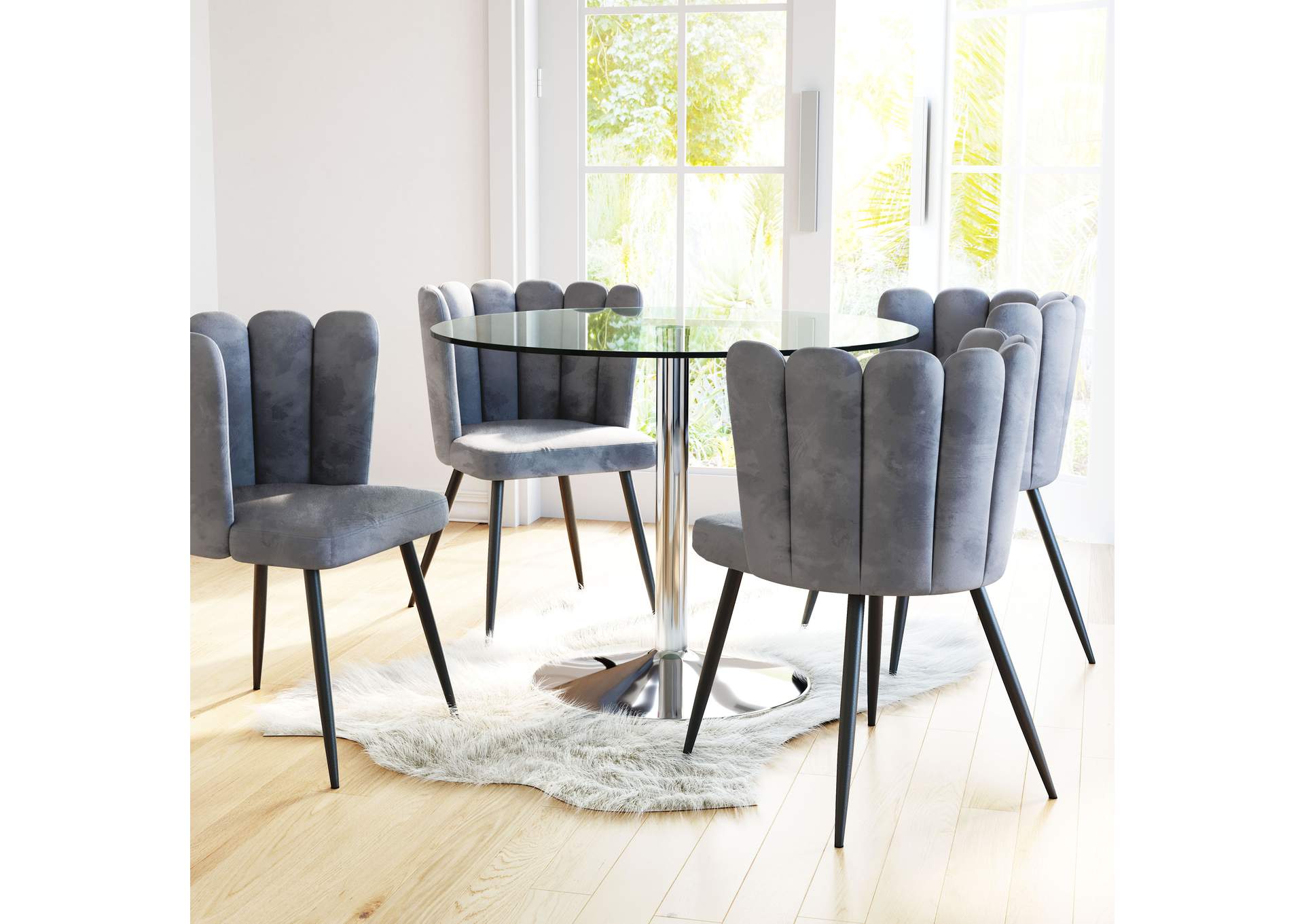 Galaxy Dining Table Chrome,Zuo