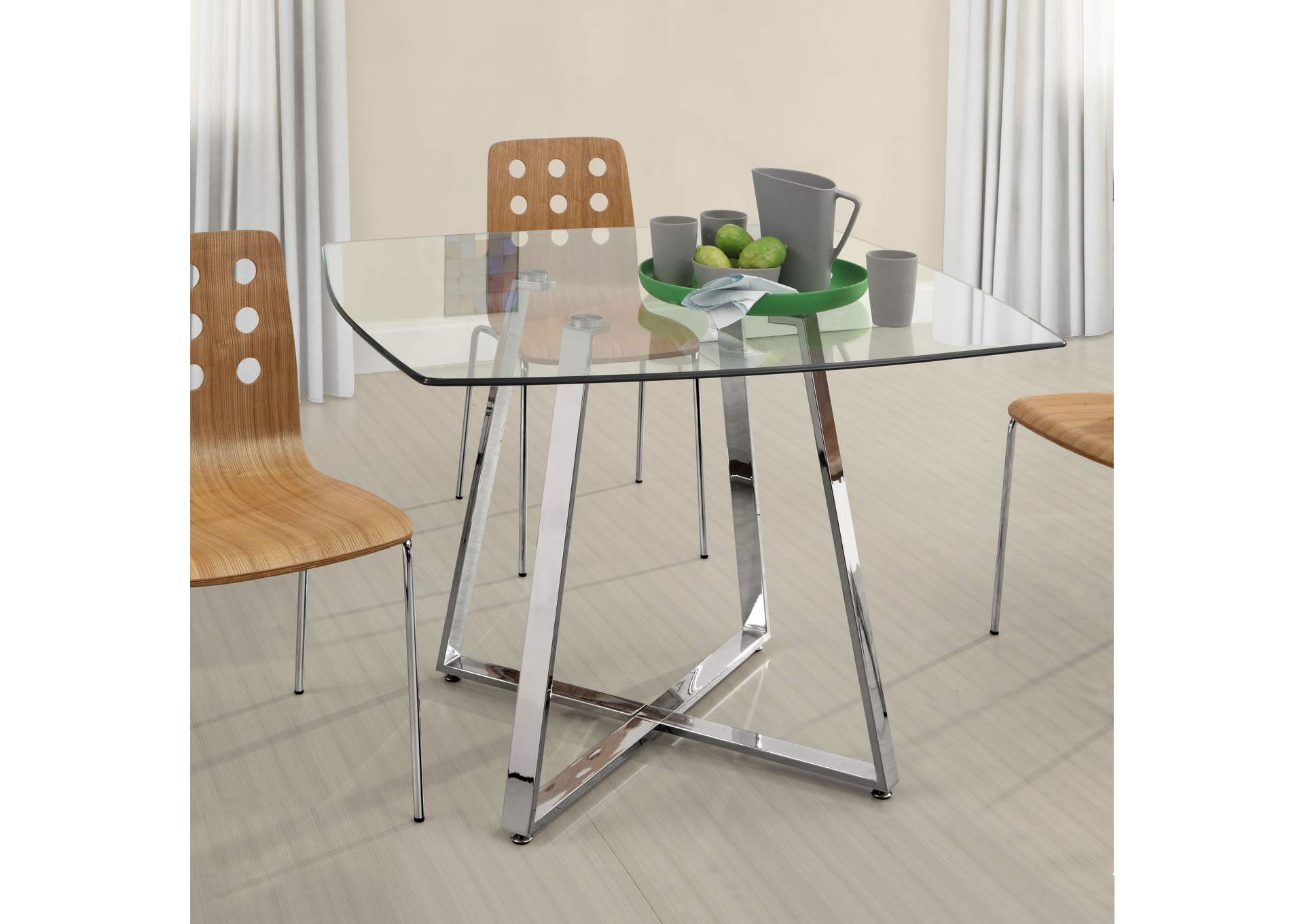 Lemon Drop Dining Table Chrome,Zuo