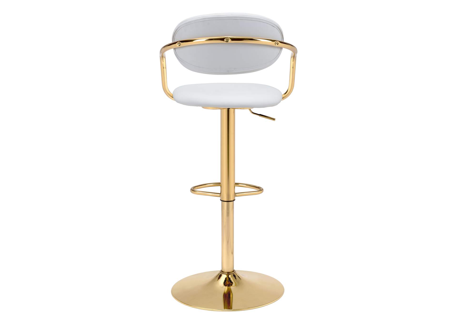 Gusto Barstool White & Gold,Zuo