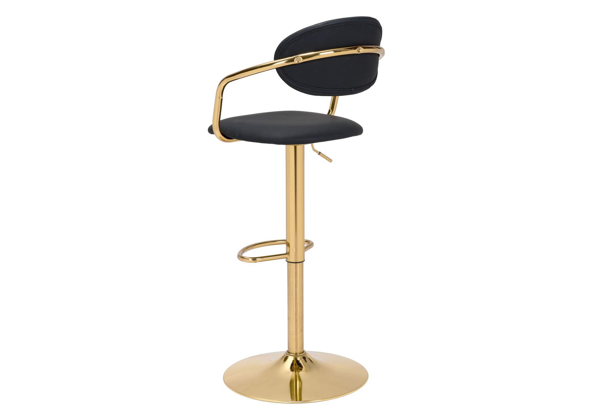 Gusto Barstool Black & Gold,Zuo