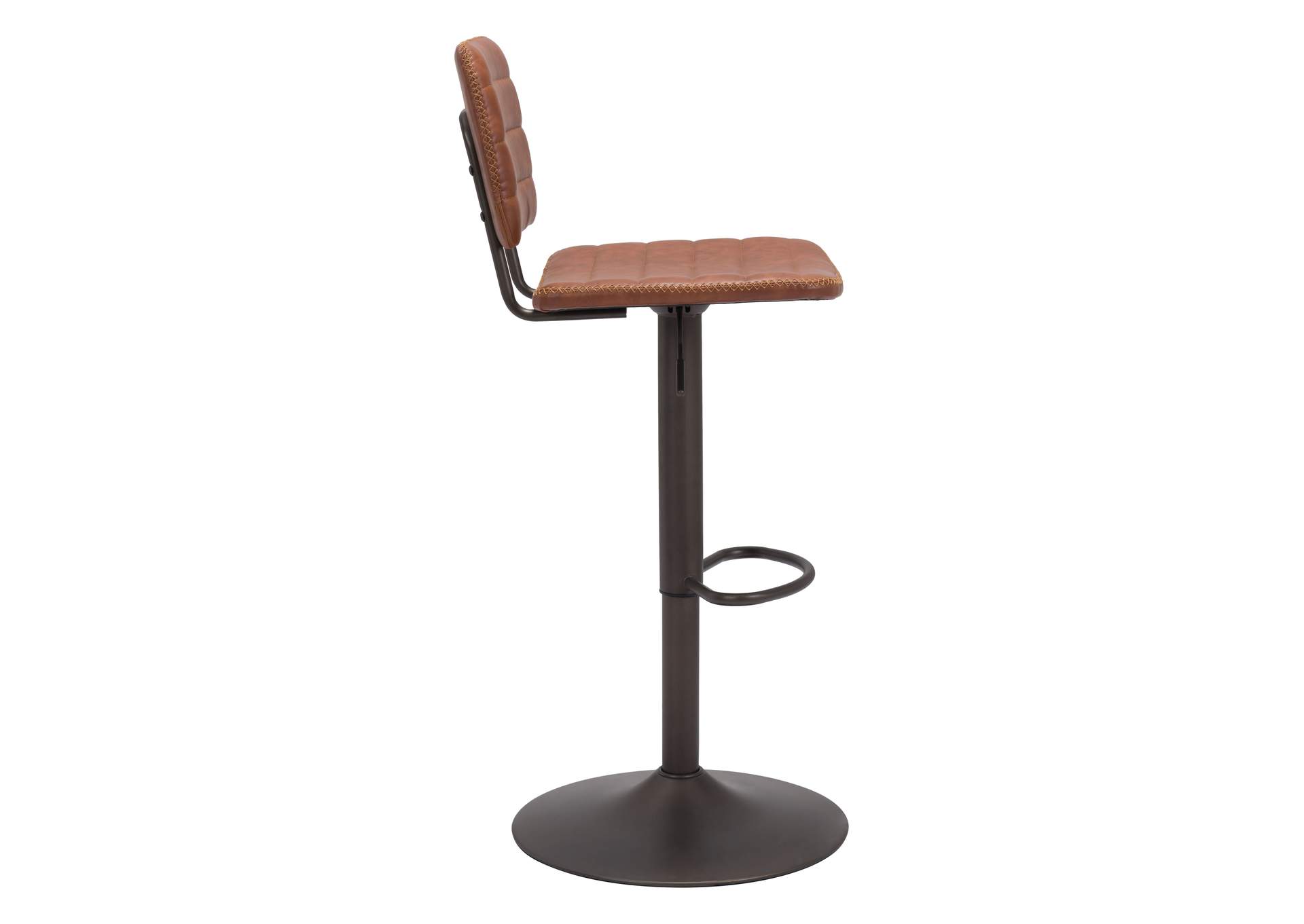 Holden Barstool Vintage Brown & Dark Bronze,Zuo