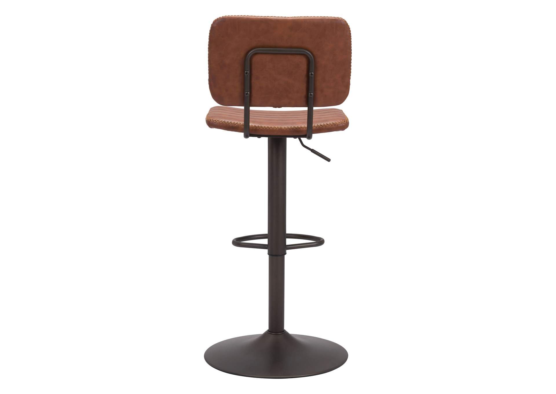 Holden Barstool Vintage Brown & Dark Bronze,Zuo
