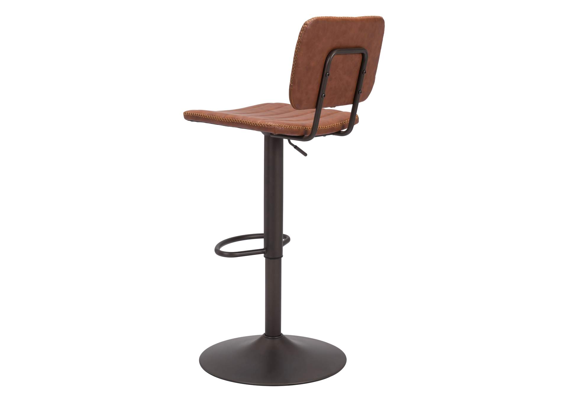 Holden Barstool Vintage Brown & Dark Bronze,Zuo