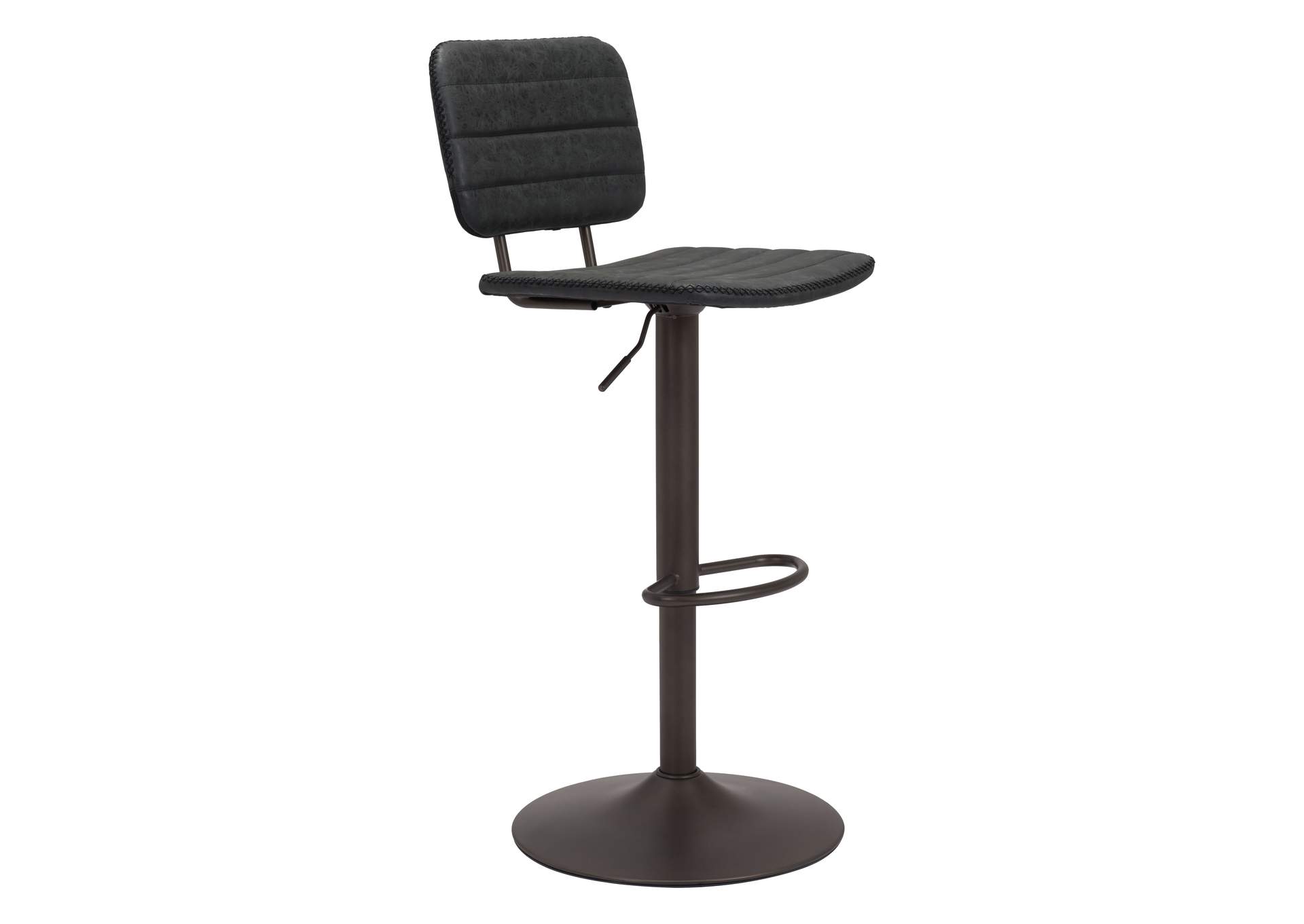 Holden Barstool Vintage Black & Dark Bronze,Zuo