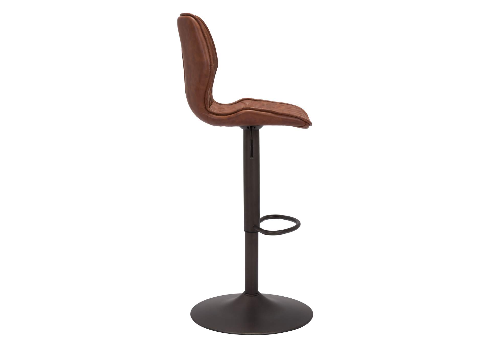 Seth Barstool Vintage Brown & Dark Bronze,Zuo