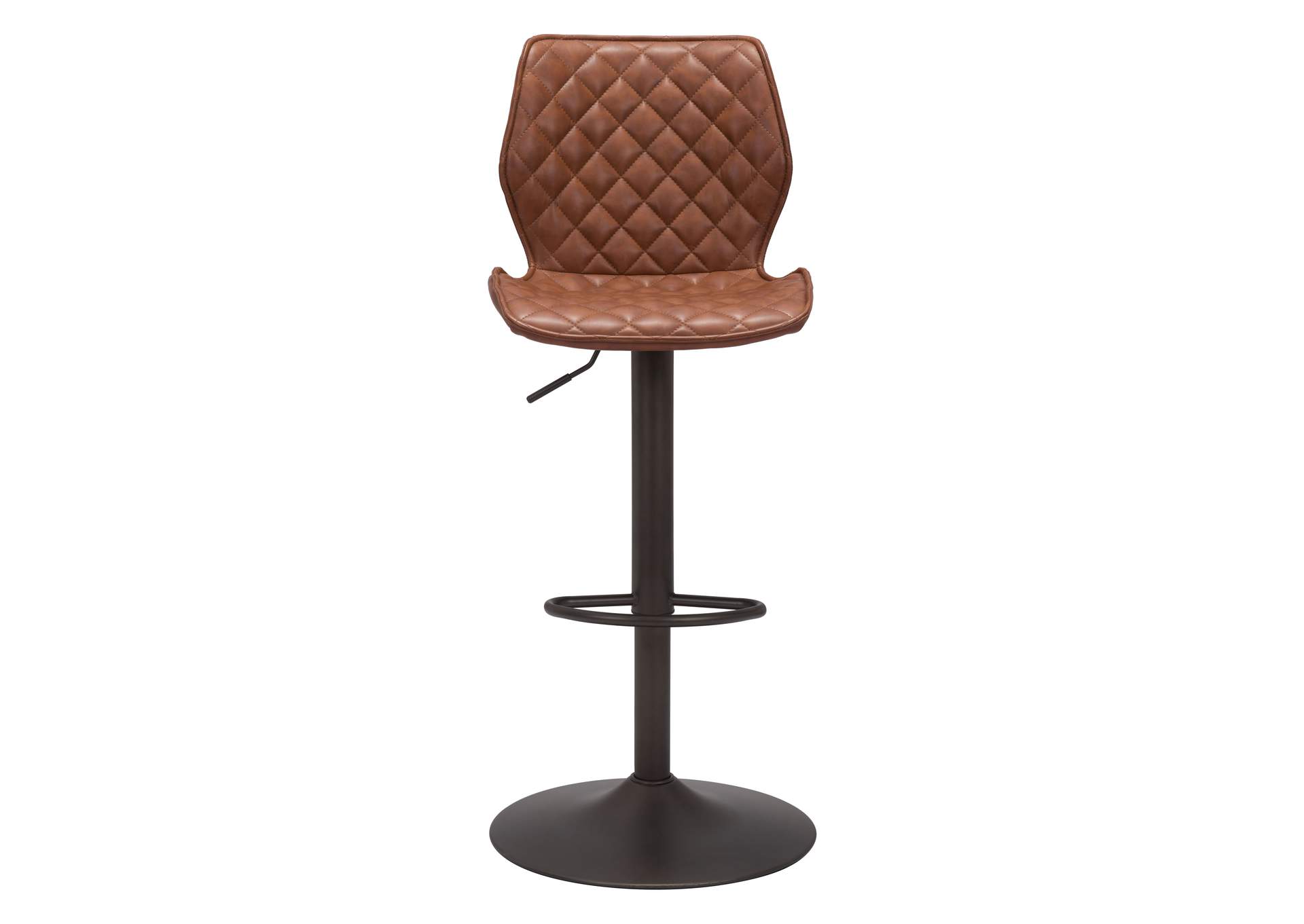 Seth Barstool Vintage Brown & Dark Bronze,Zuo
