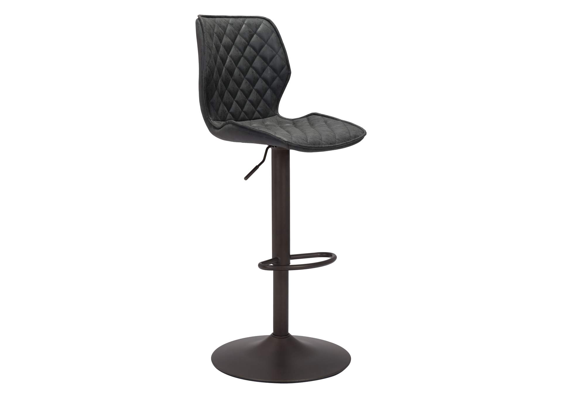 Seth Barstool Vintage Black & Dark Bronze,Zuo