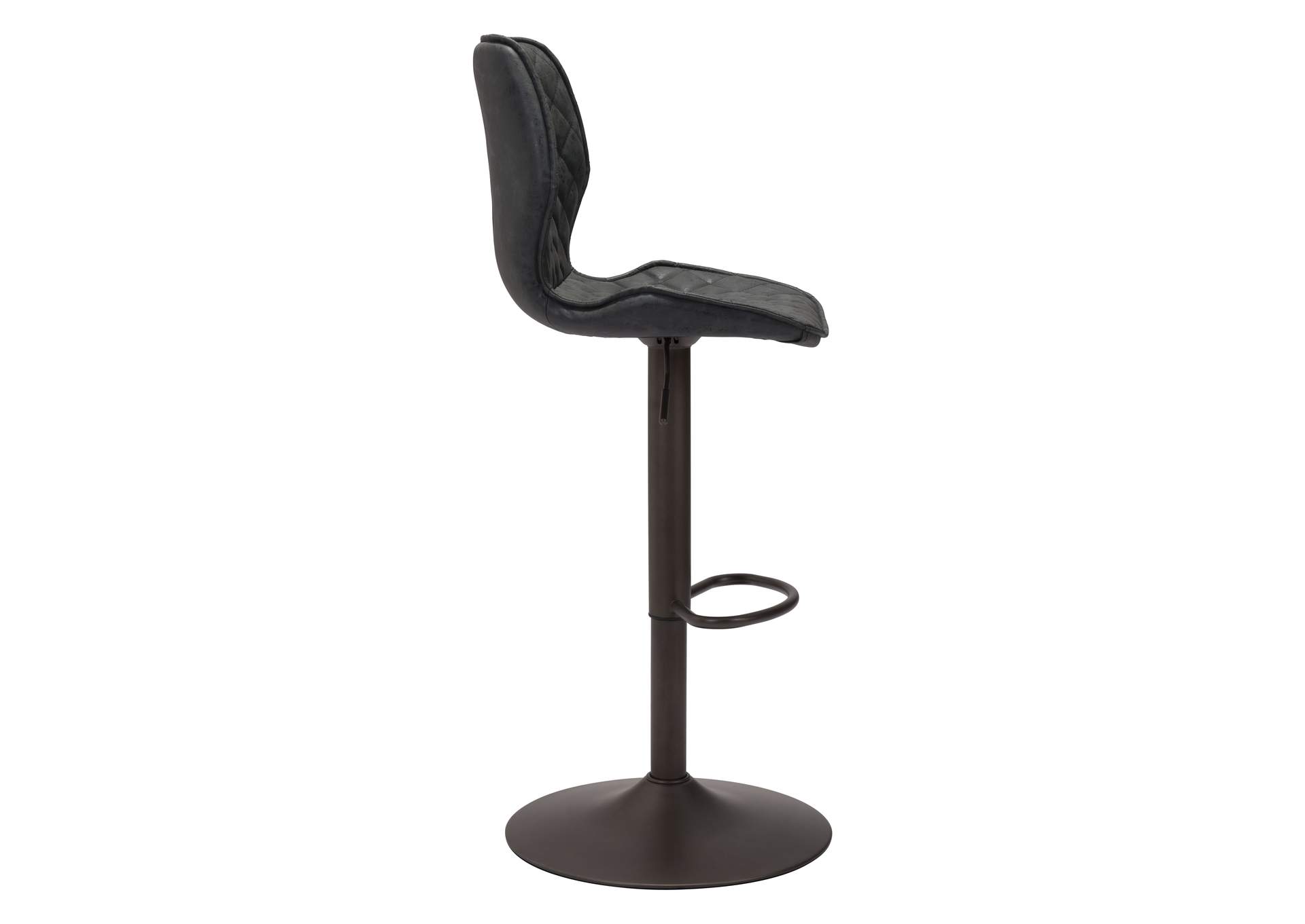 Seth Barstool Vintage Black & Dark Bronze,Zuo