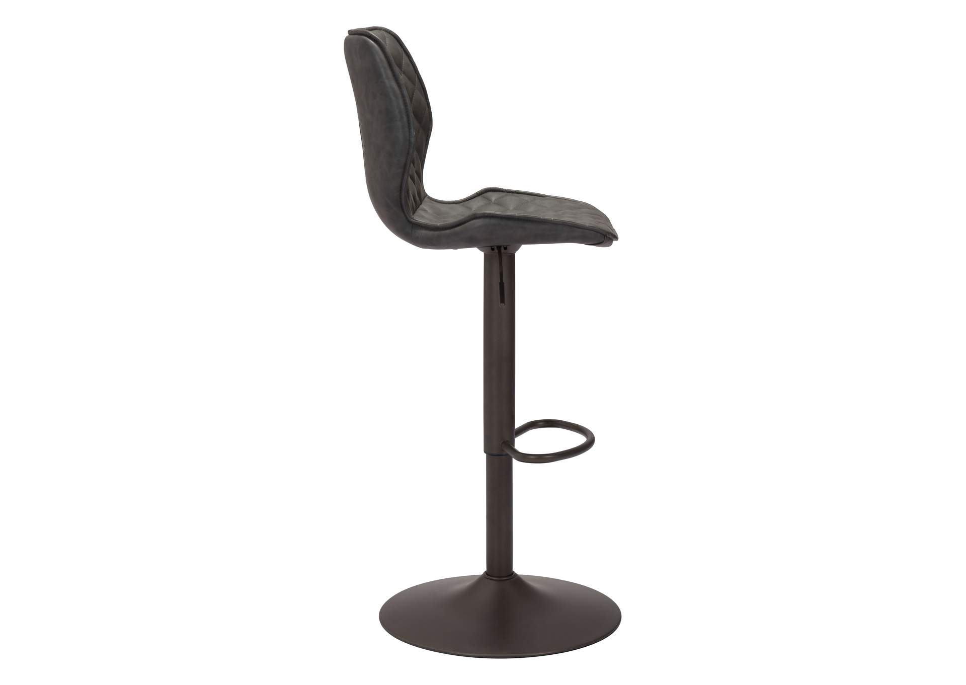 Seth Barstool Vintage Gray & Dark Bronze,Zuo