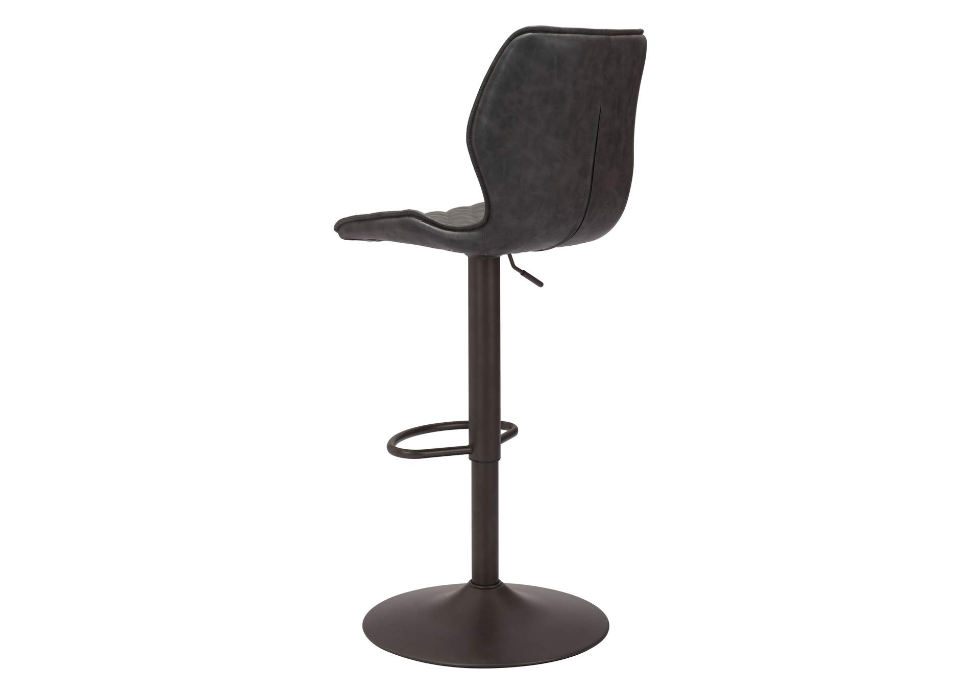 Seth Barstool Vintage Gray & Dark Bronze,Zuo