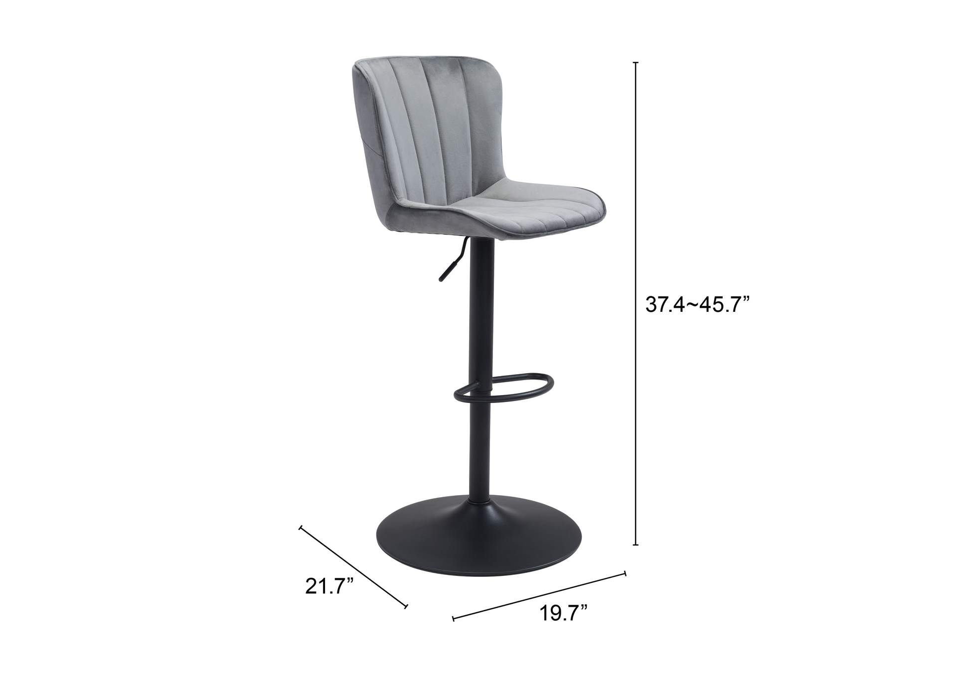 Tarley Barstool Gray,Zuo