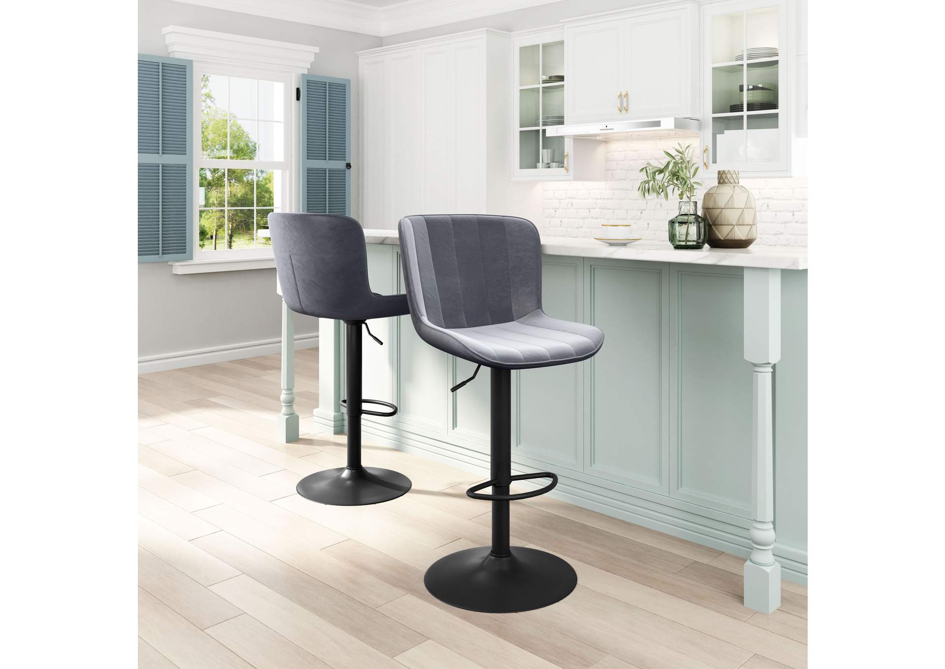 Tarley Barstool Gray,Zuo