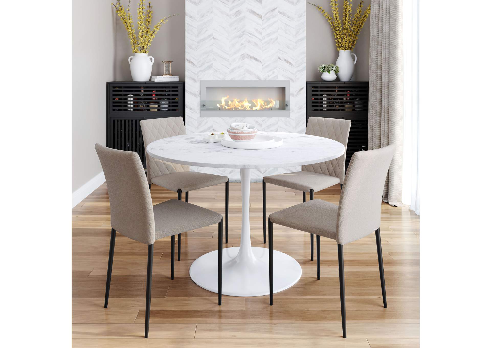 Phoenix Dining Table White,Zuo