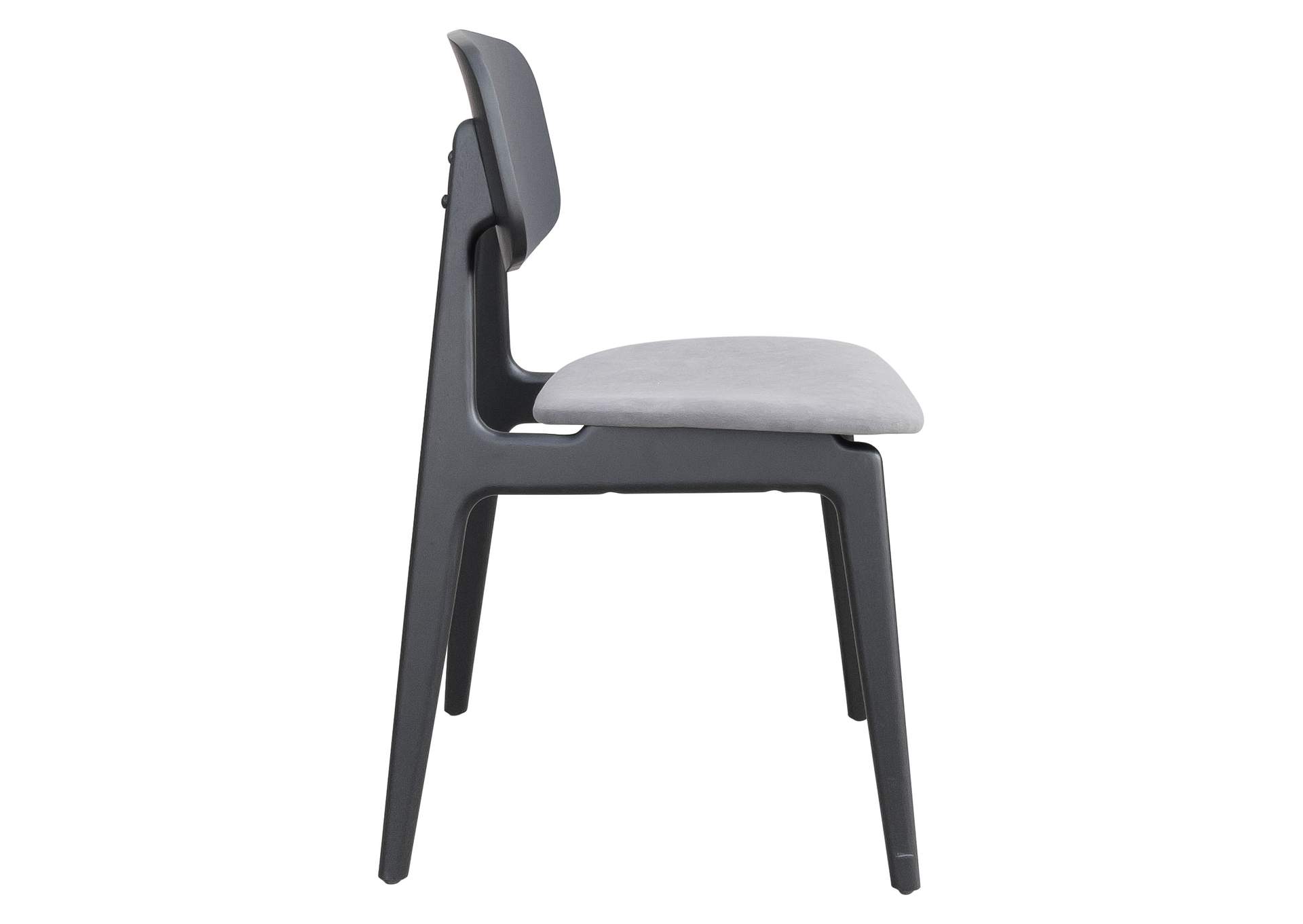 Othello Dining Chair (Set Of 2) Gray & Black,Zuo