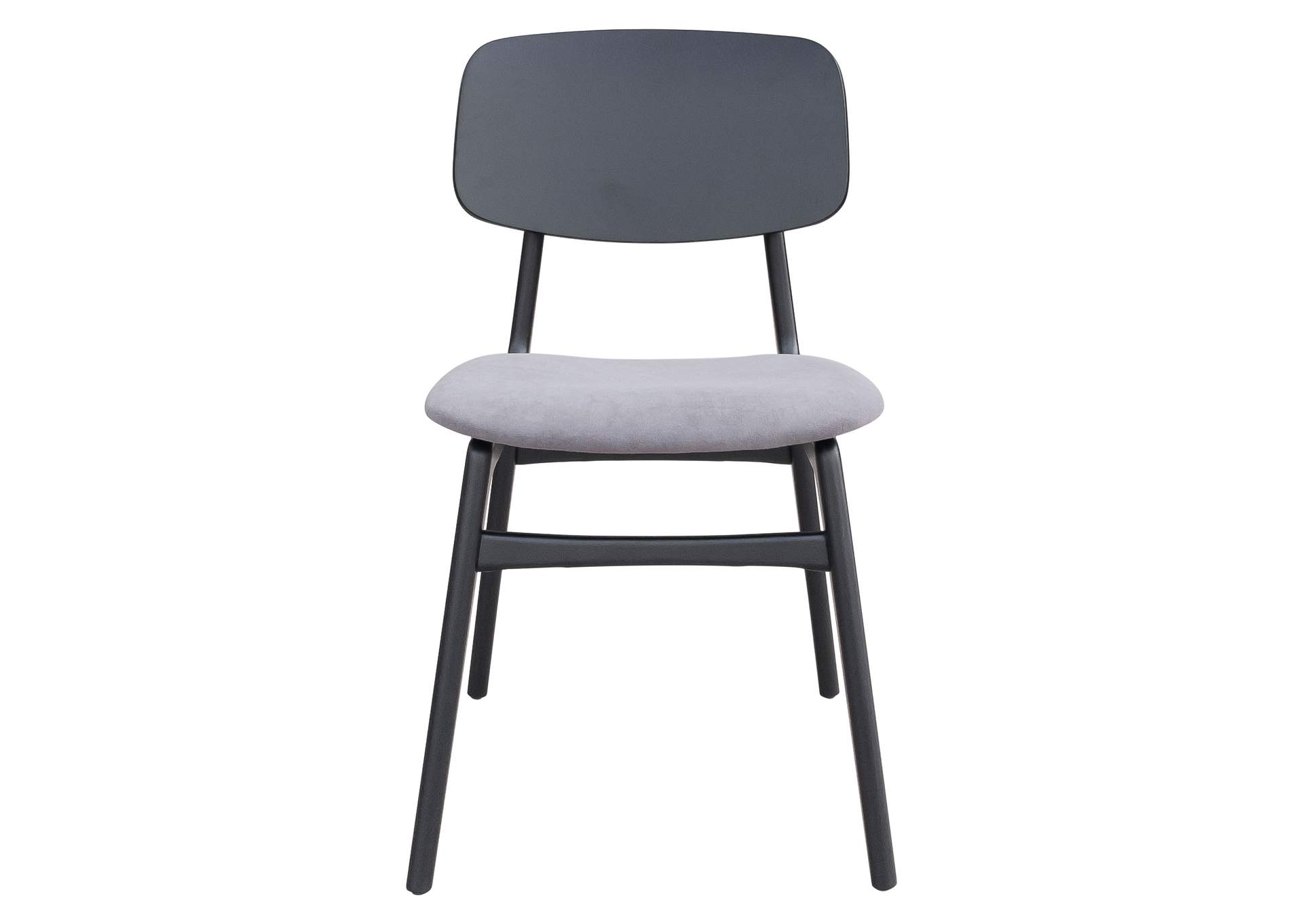 Othello Dining Chair (Set Of 2) Gray & Black,Zuo