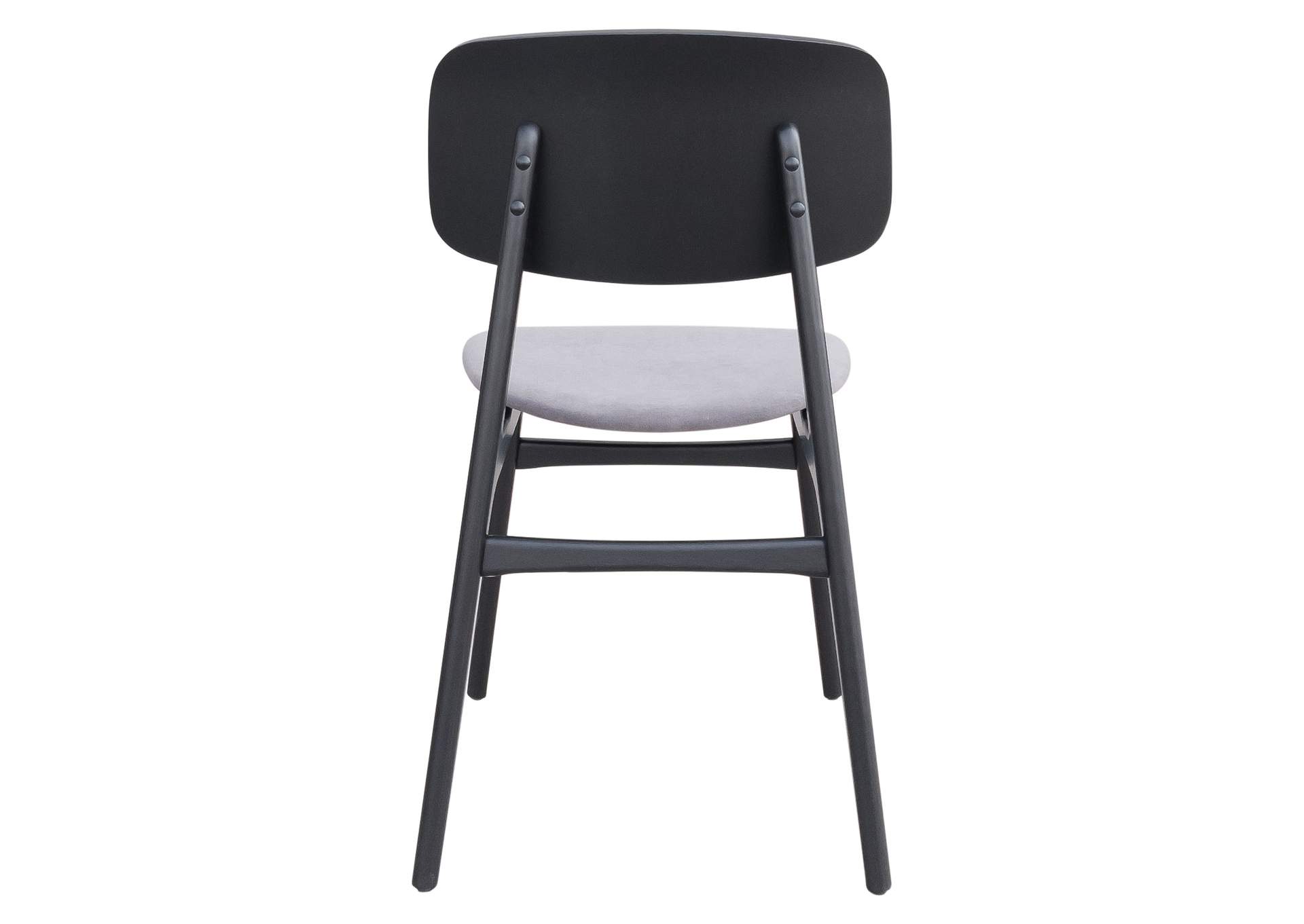 Othello Dining Chair (Set Of 2) Gray & Black,Zuo