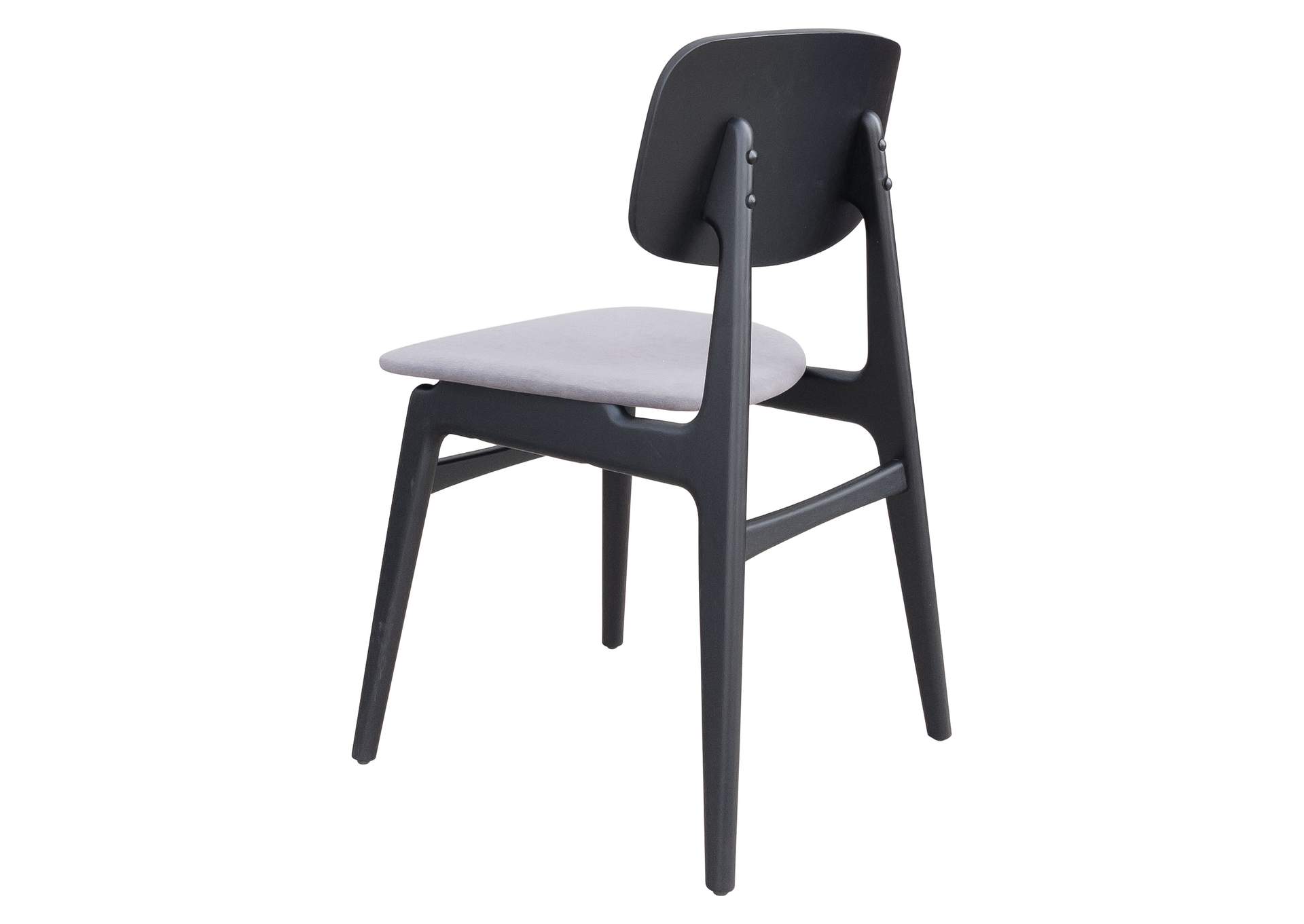 Othello Dining Chair (Set Of 2) Gray & Black,Zuo