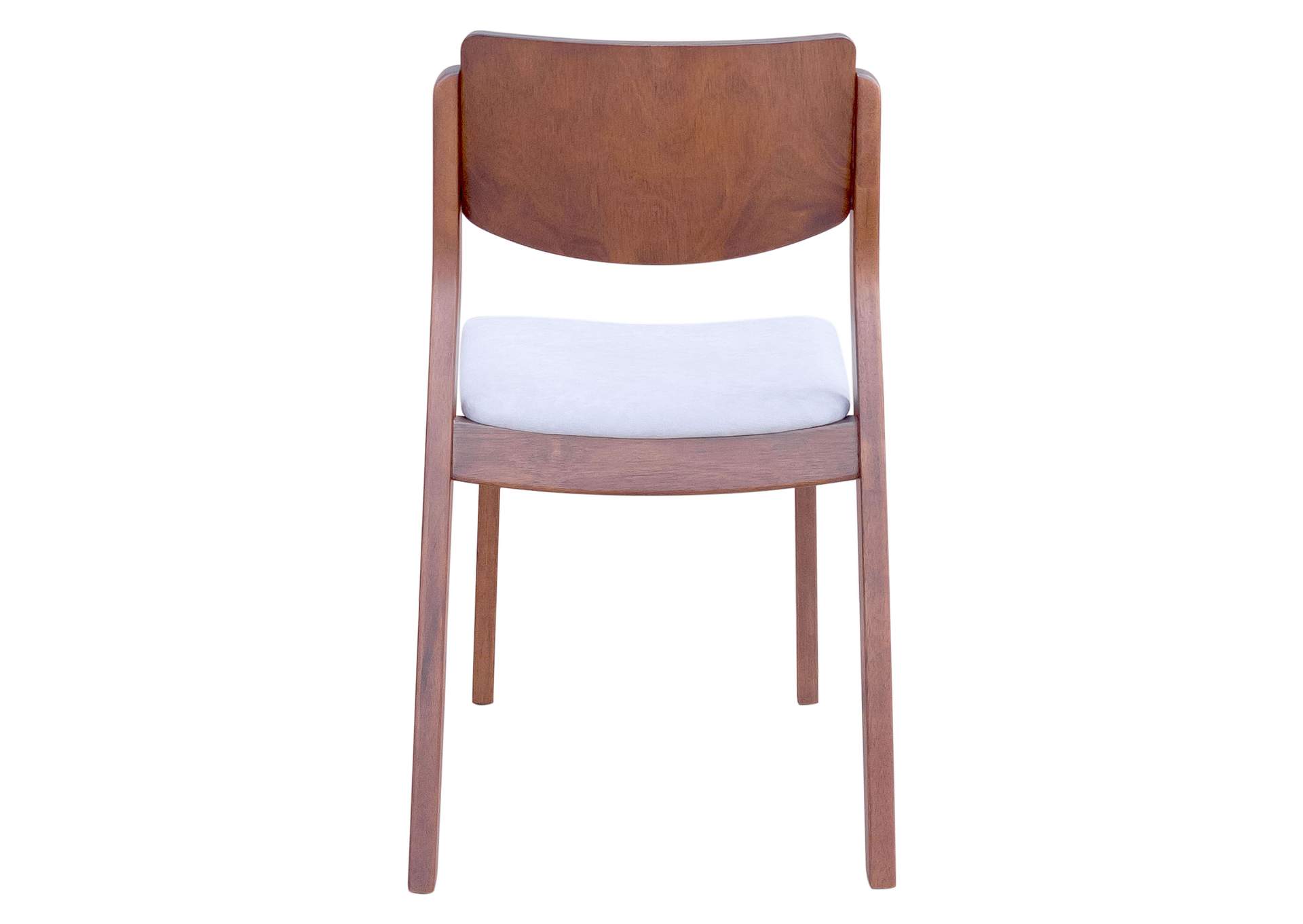 Desdamona Dining Chair (Set Of 2) Light Gray & Walnut,Zuo