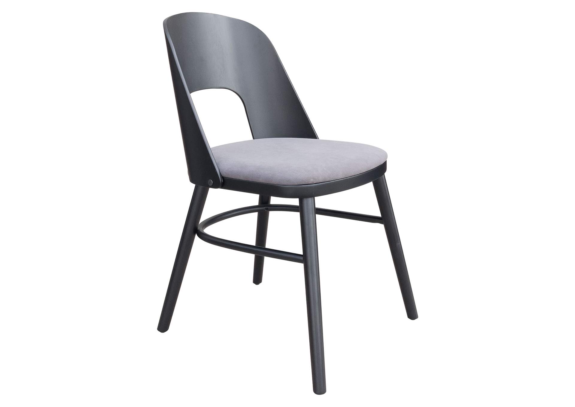 Iago Dining Chair (Set Of 2) Gray & Black,Zuo