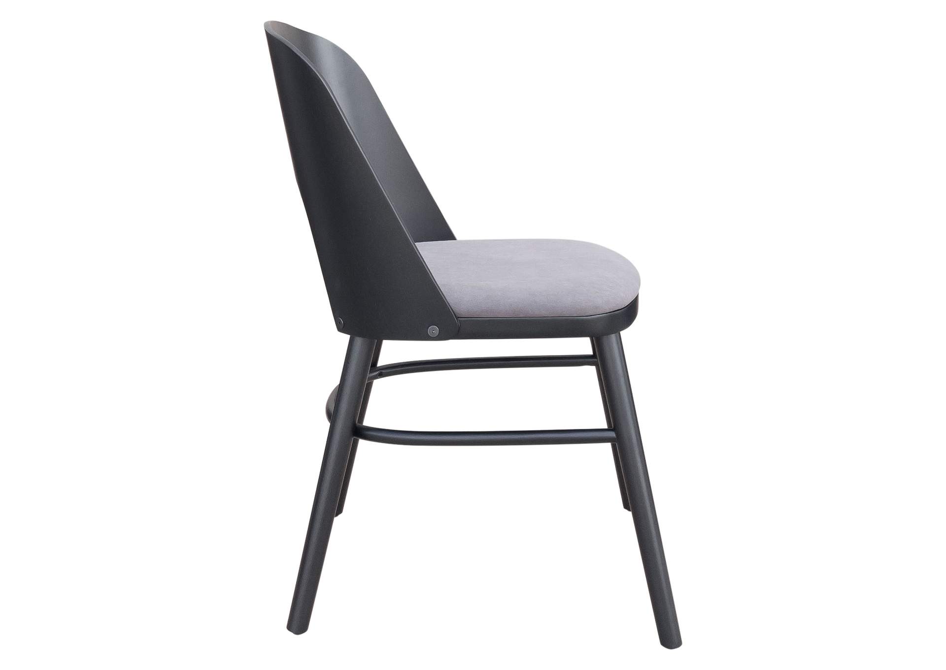 Iago Dining Chair (Set Of 2) Gray & Black,Zuo