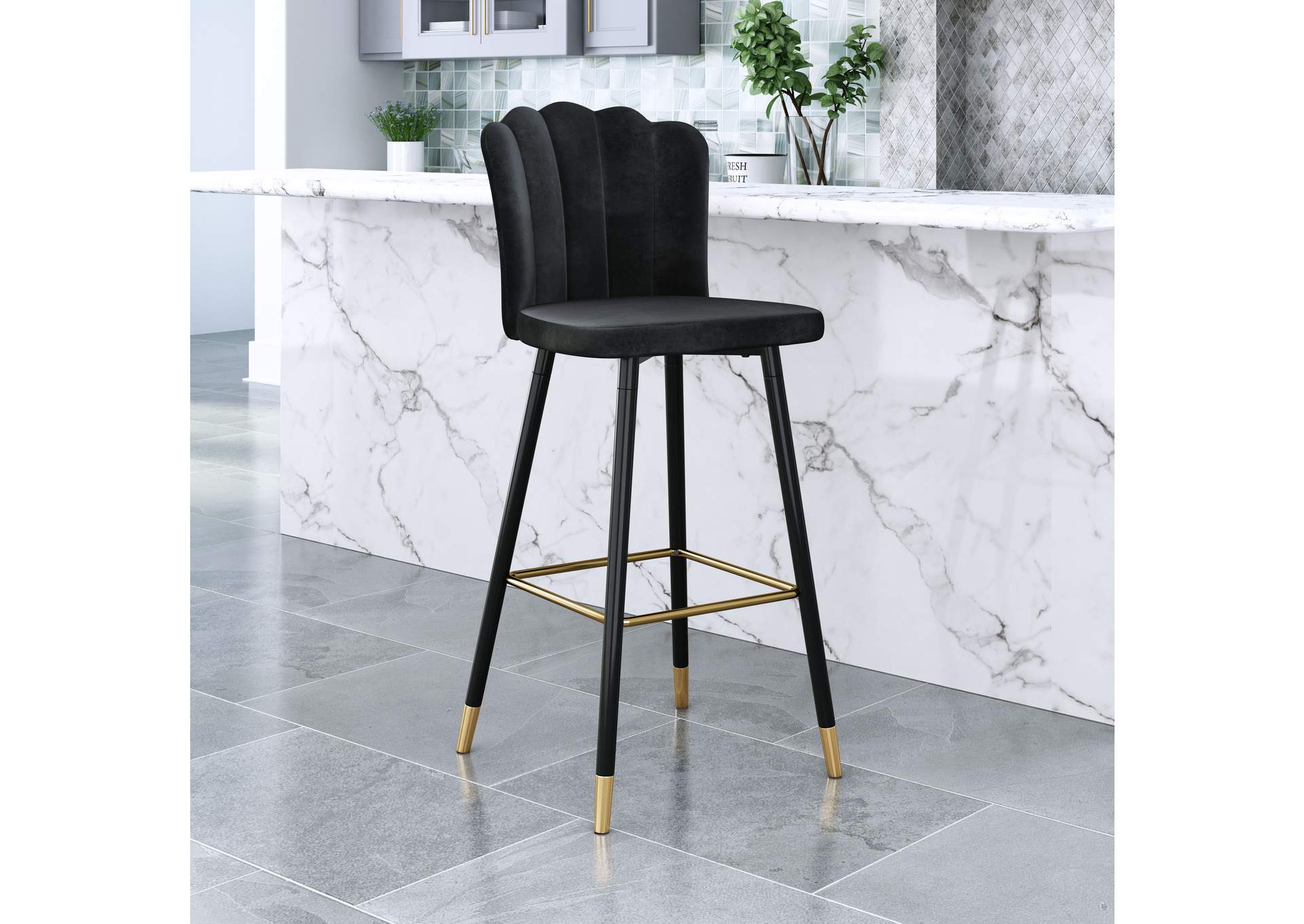 Zinclair Barstool Black,Zuo