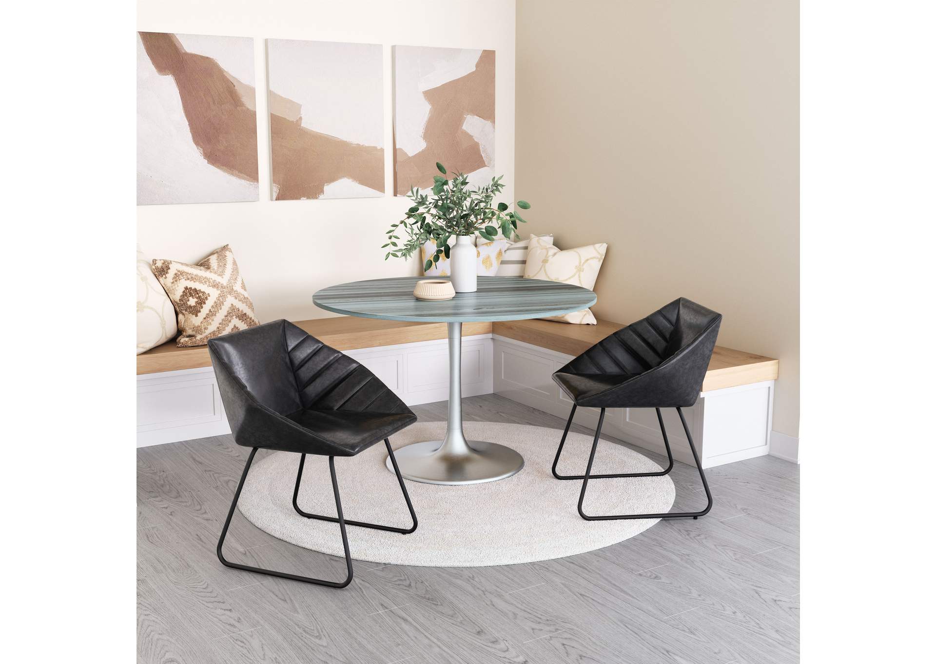Miguel Dining Chair (Set Of 2) Black,Zuo