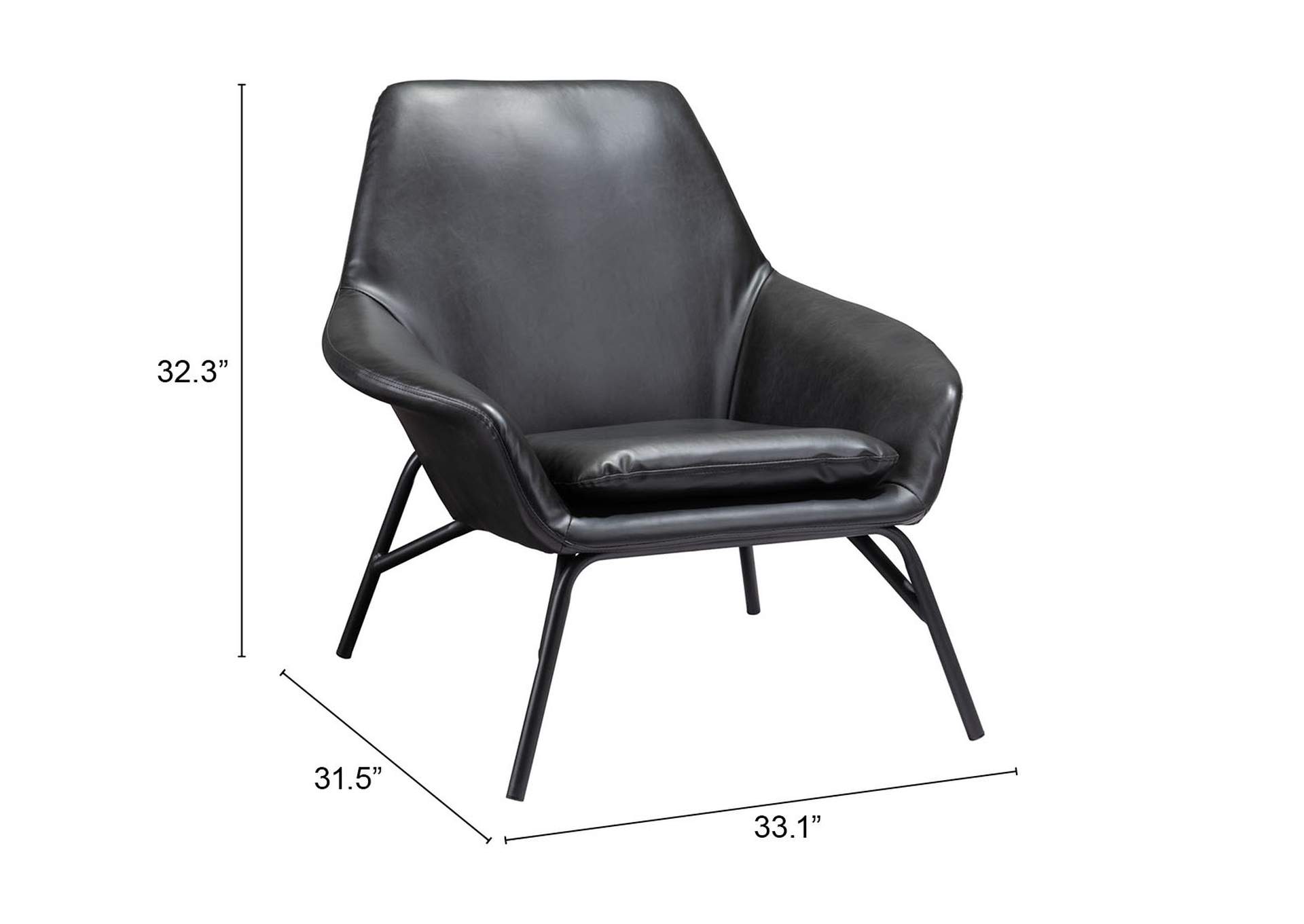 Javier Accent Chair Black,Zuo