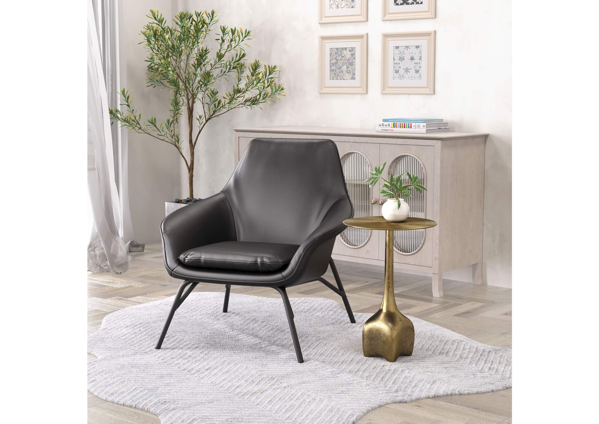 Javier Accent Chair Black,Zuo