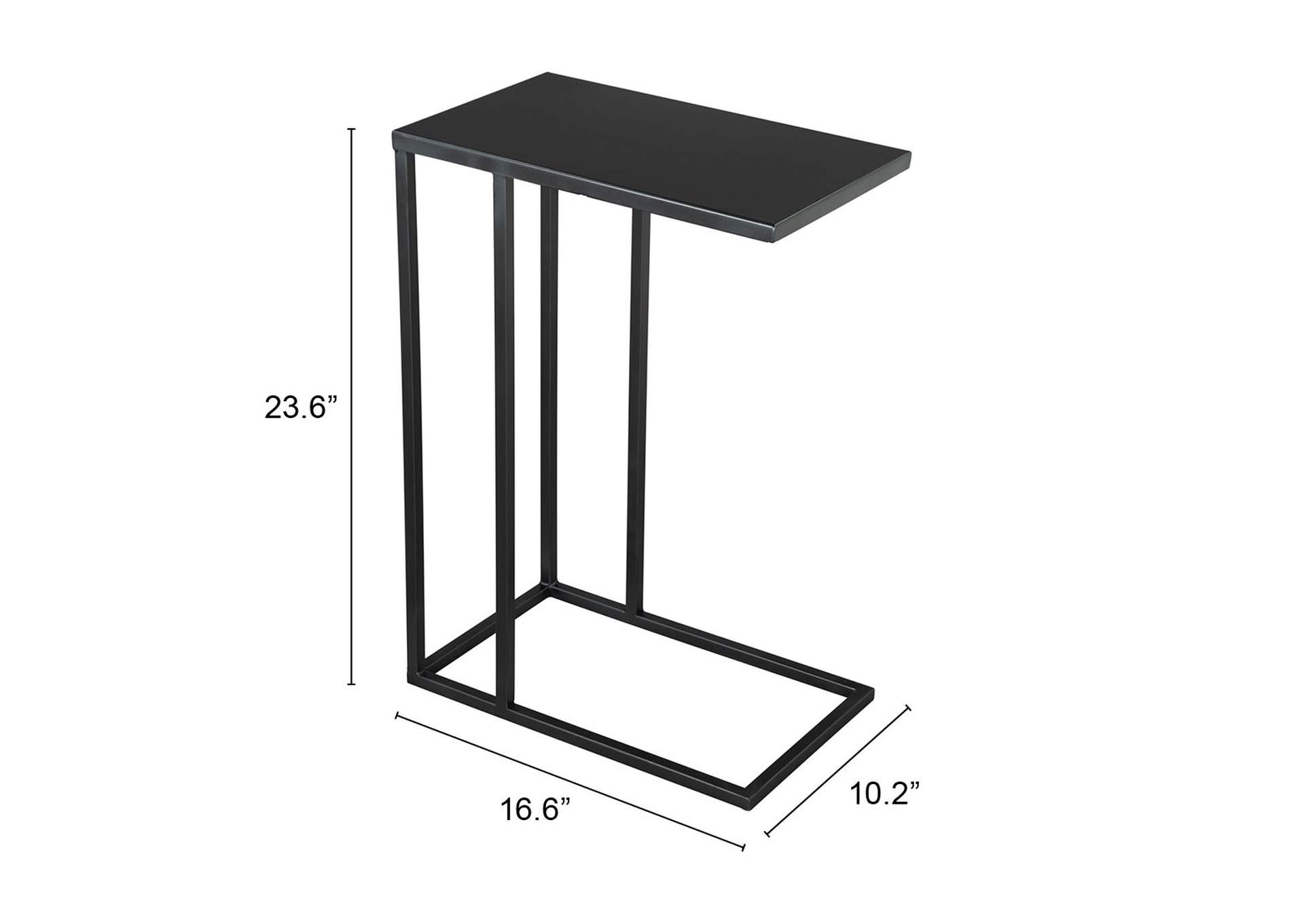 Atom Side Table Black,Zuo