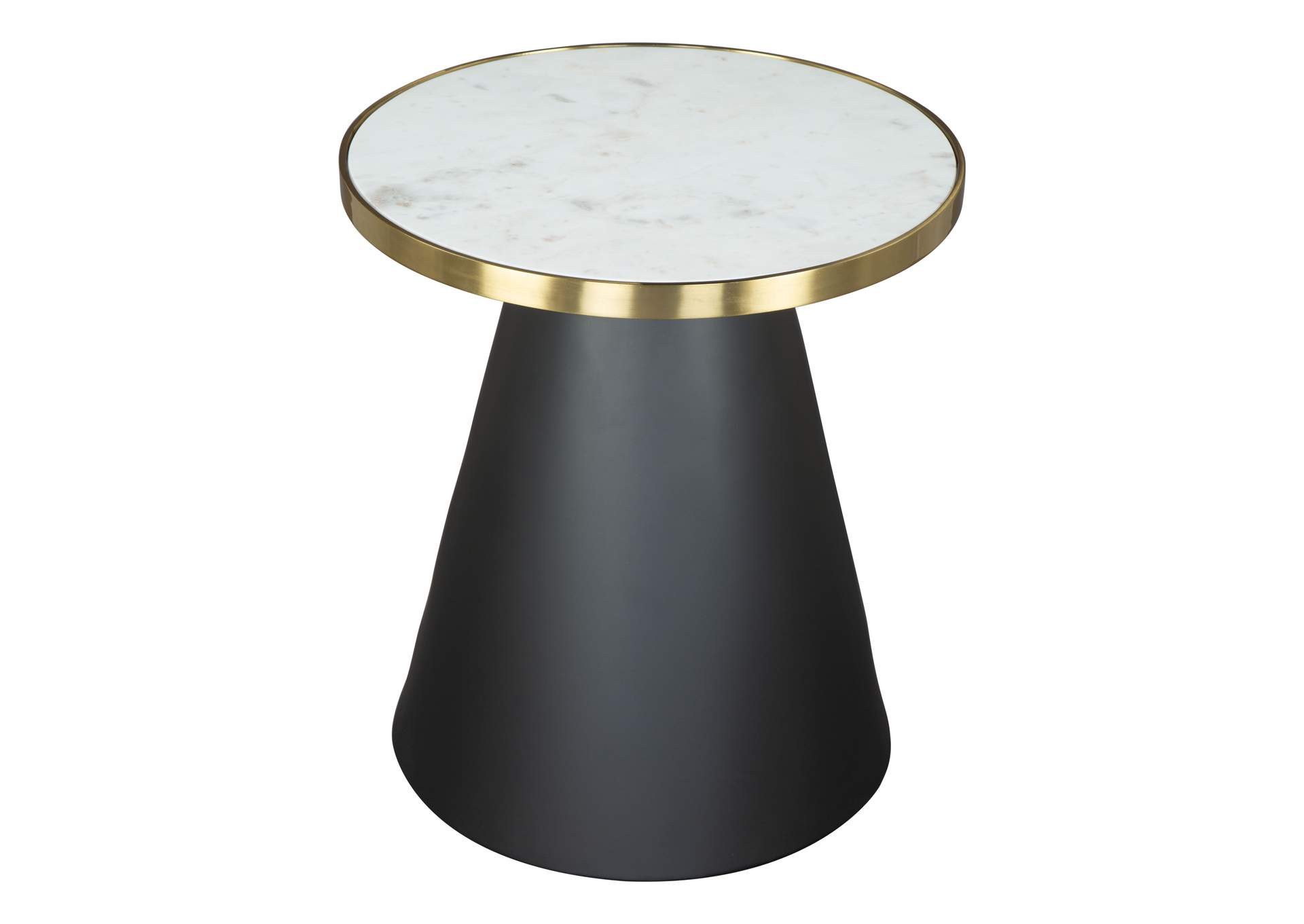 Fusion Side Table White, Gold & Black,Zuo