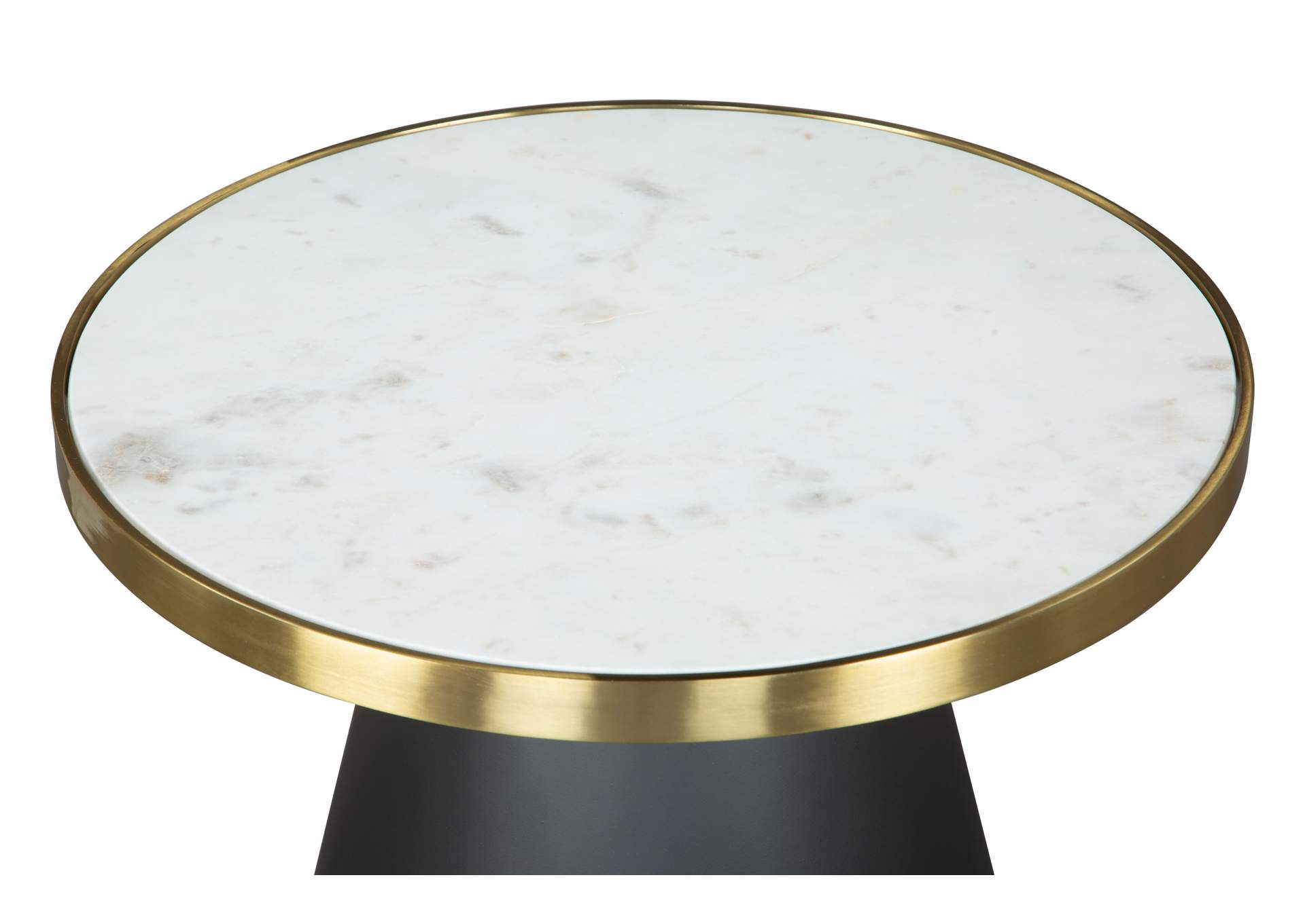 Fusion Side Table White, Gold & Black,Zuo