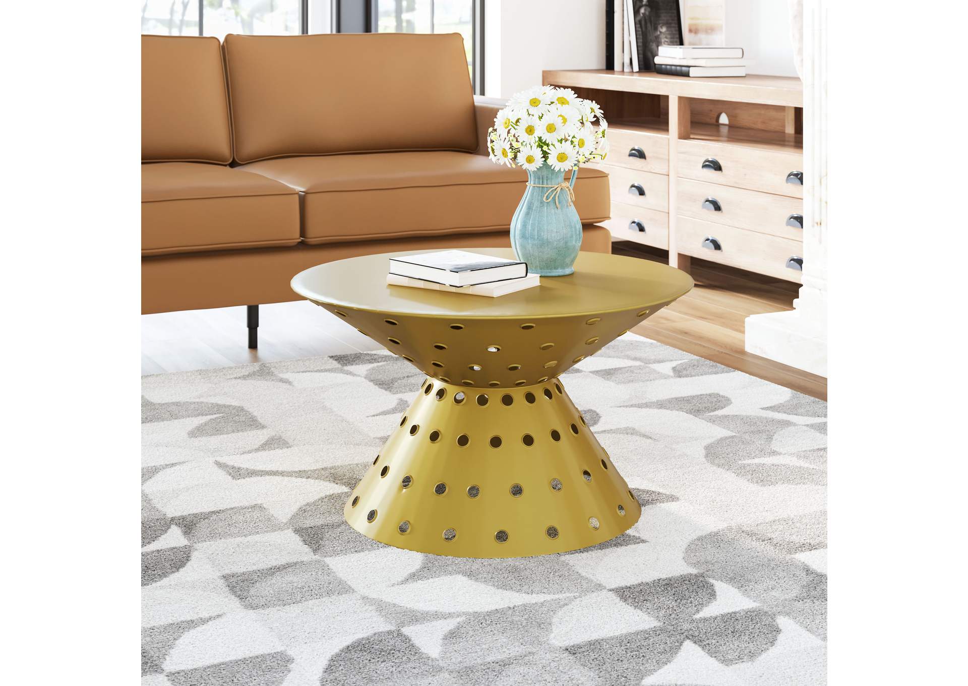 Electron Coffee Table Gold,Zuo