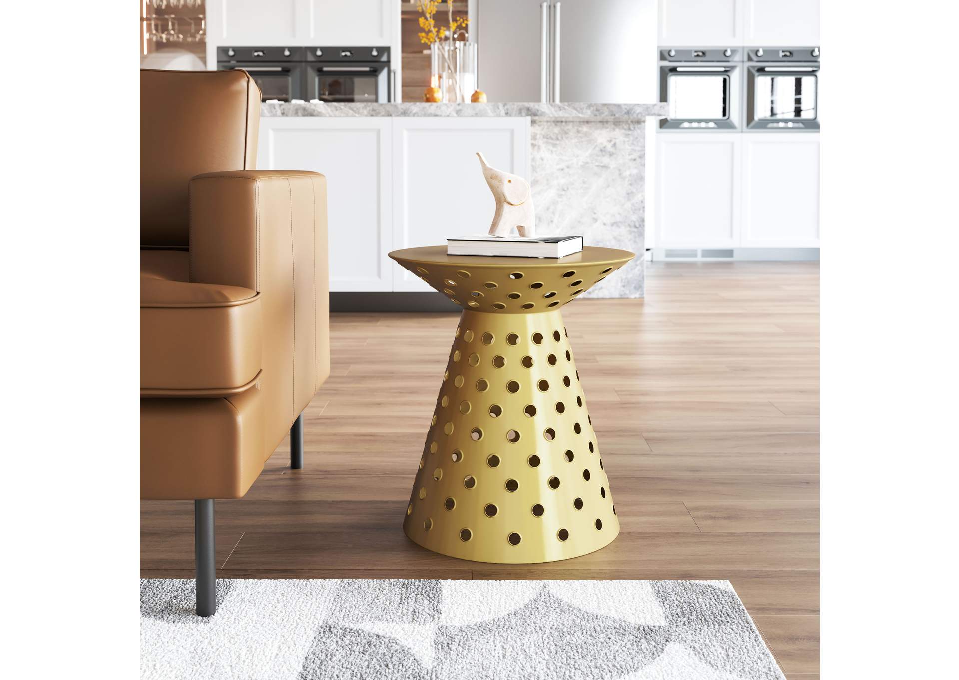 Proton Side Table Gold,Zuo