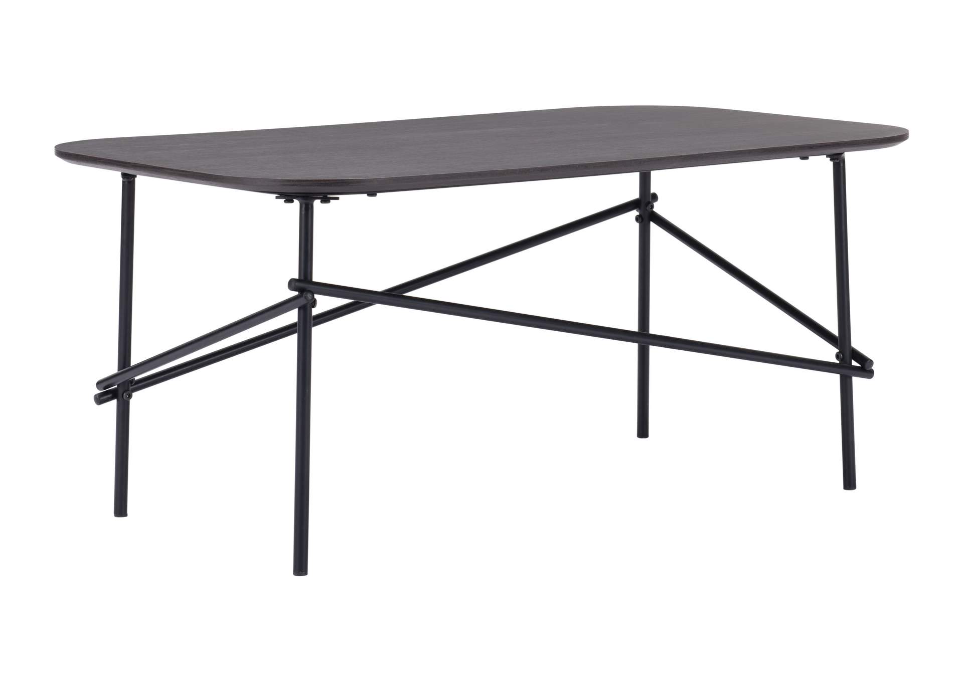 Ireland Coffee Table Dark Brown & Black,Zuo