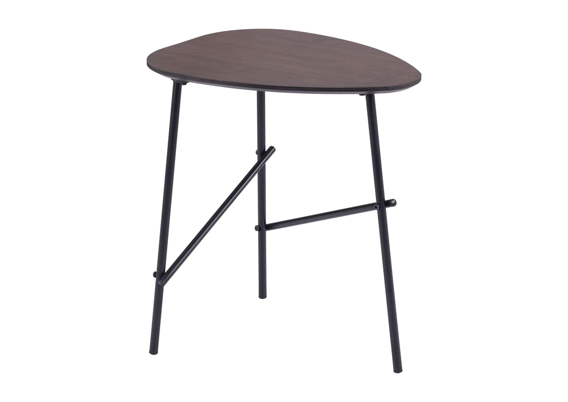 Ireland Side Table Dark Brown & Black,Zuo