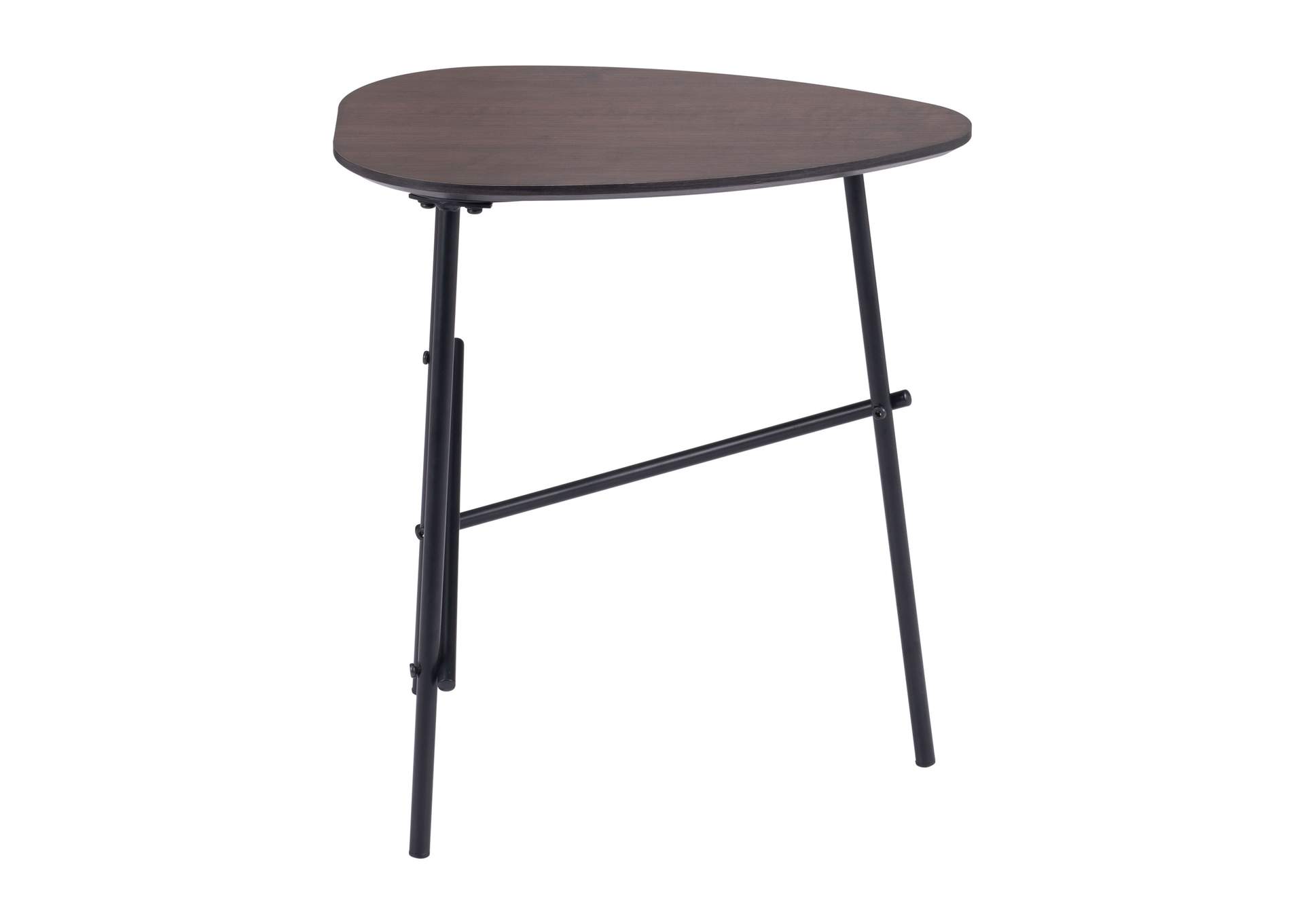 Ireland Side Table Dark Brown & Black,Zuo