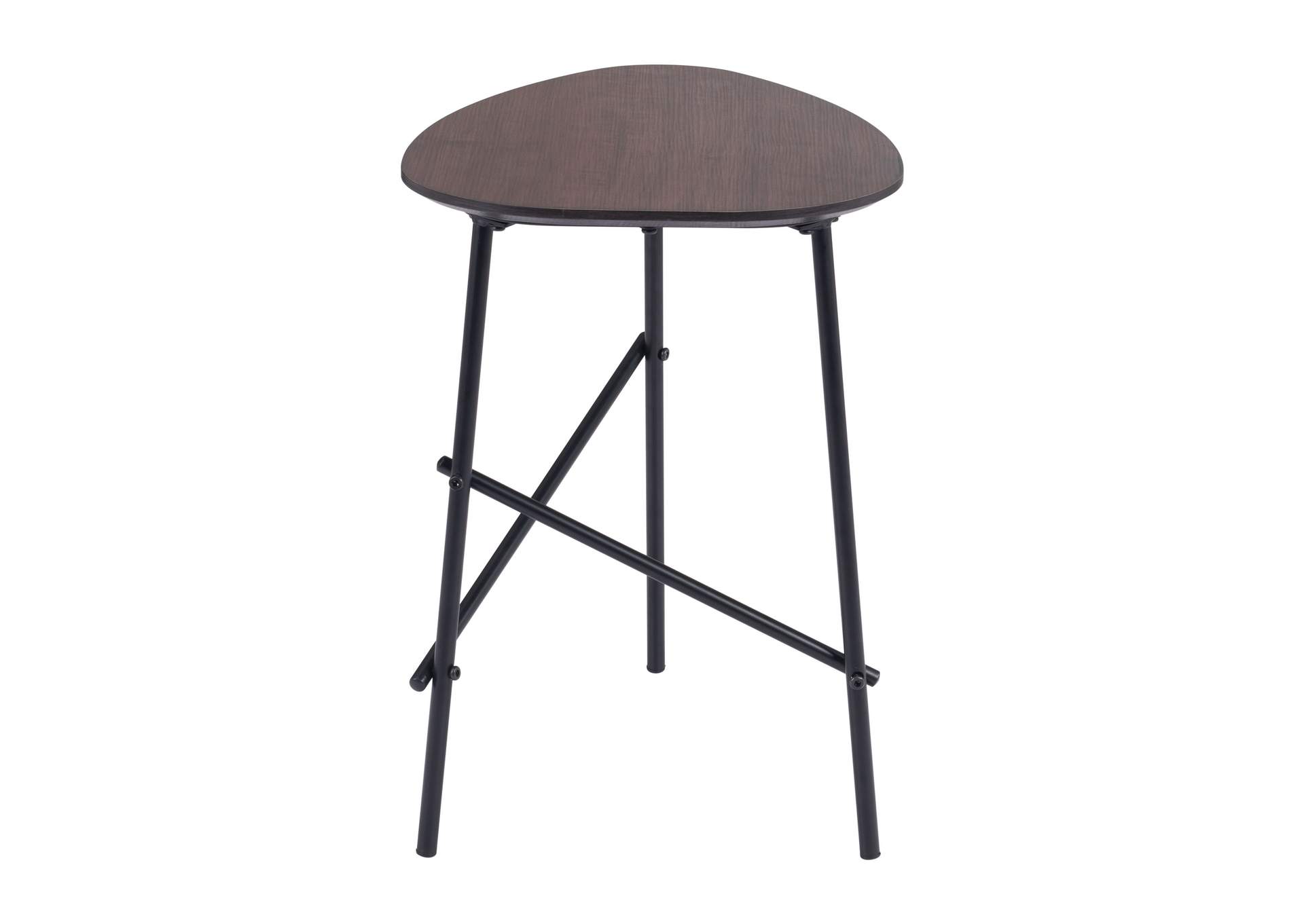 Ireland Side Table Dark Brown & Black,Zuo