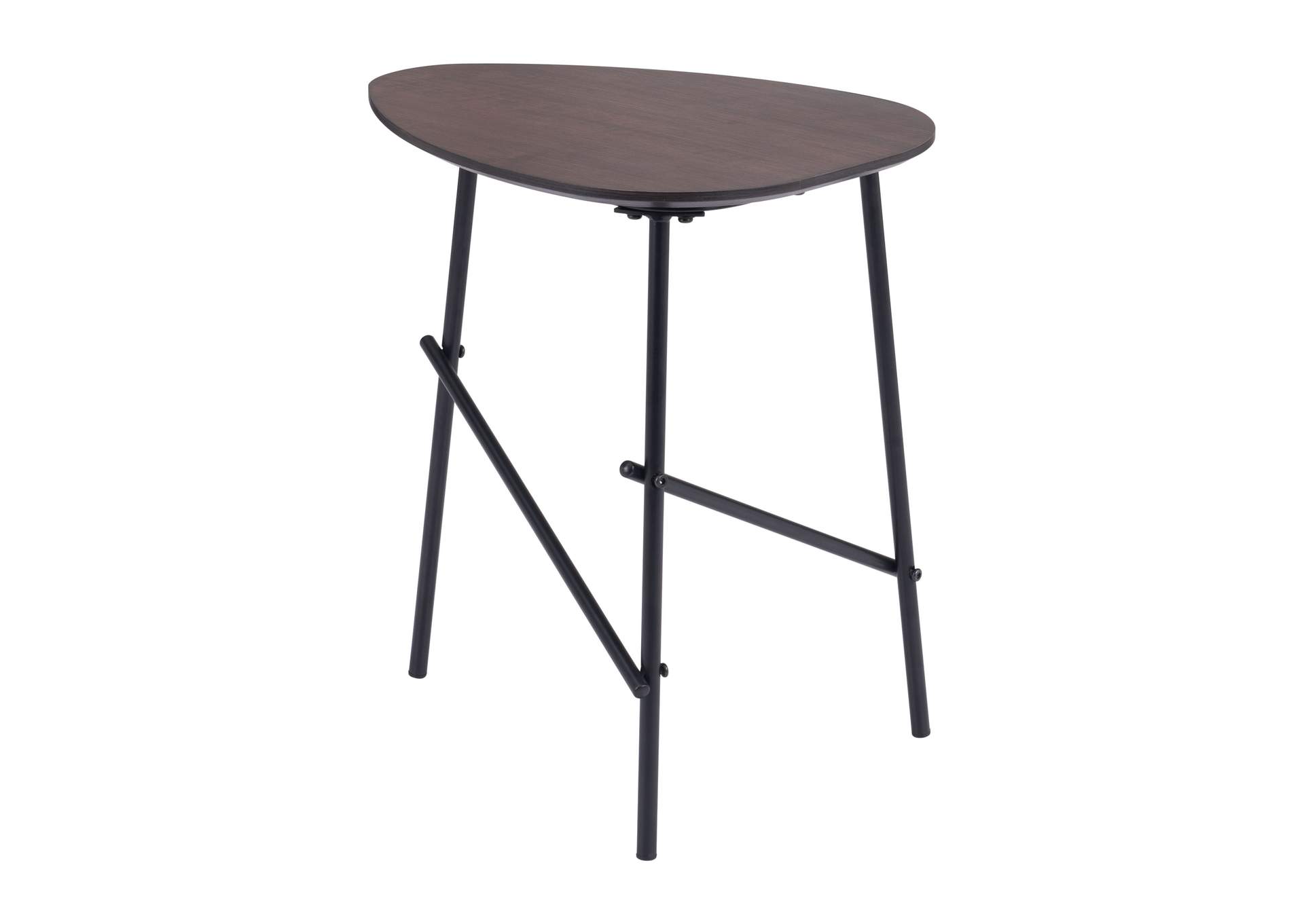 Ireland Side Table Dark Brown & Black,Zuo