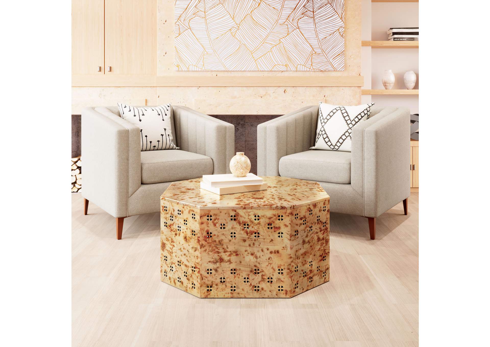 Jane Coffee Table Antique Copper,Zuo