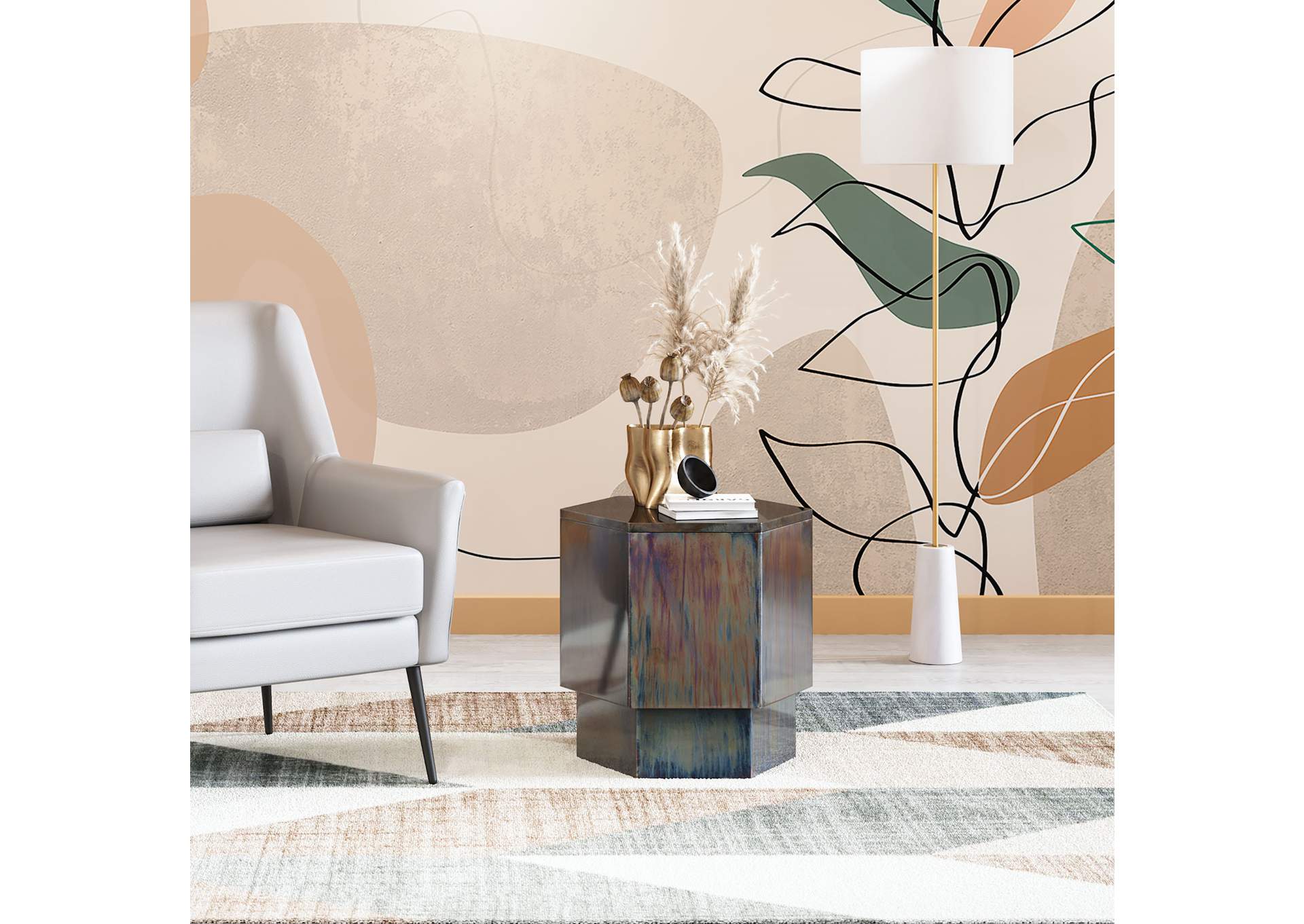 Mike Side Table Multicolor,Zuo