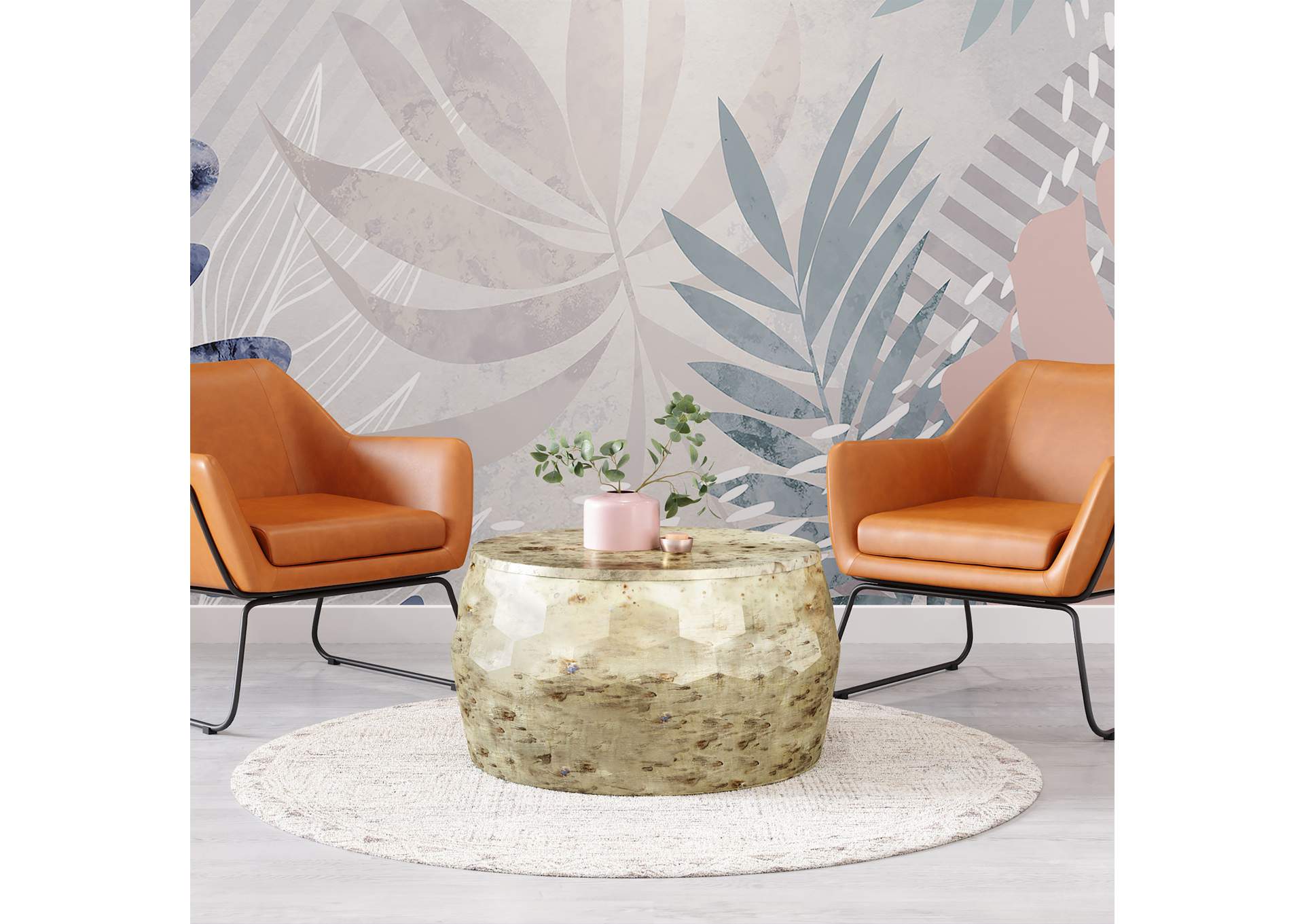 Pam Coffee Table Antique Beige,Zuo
