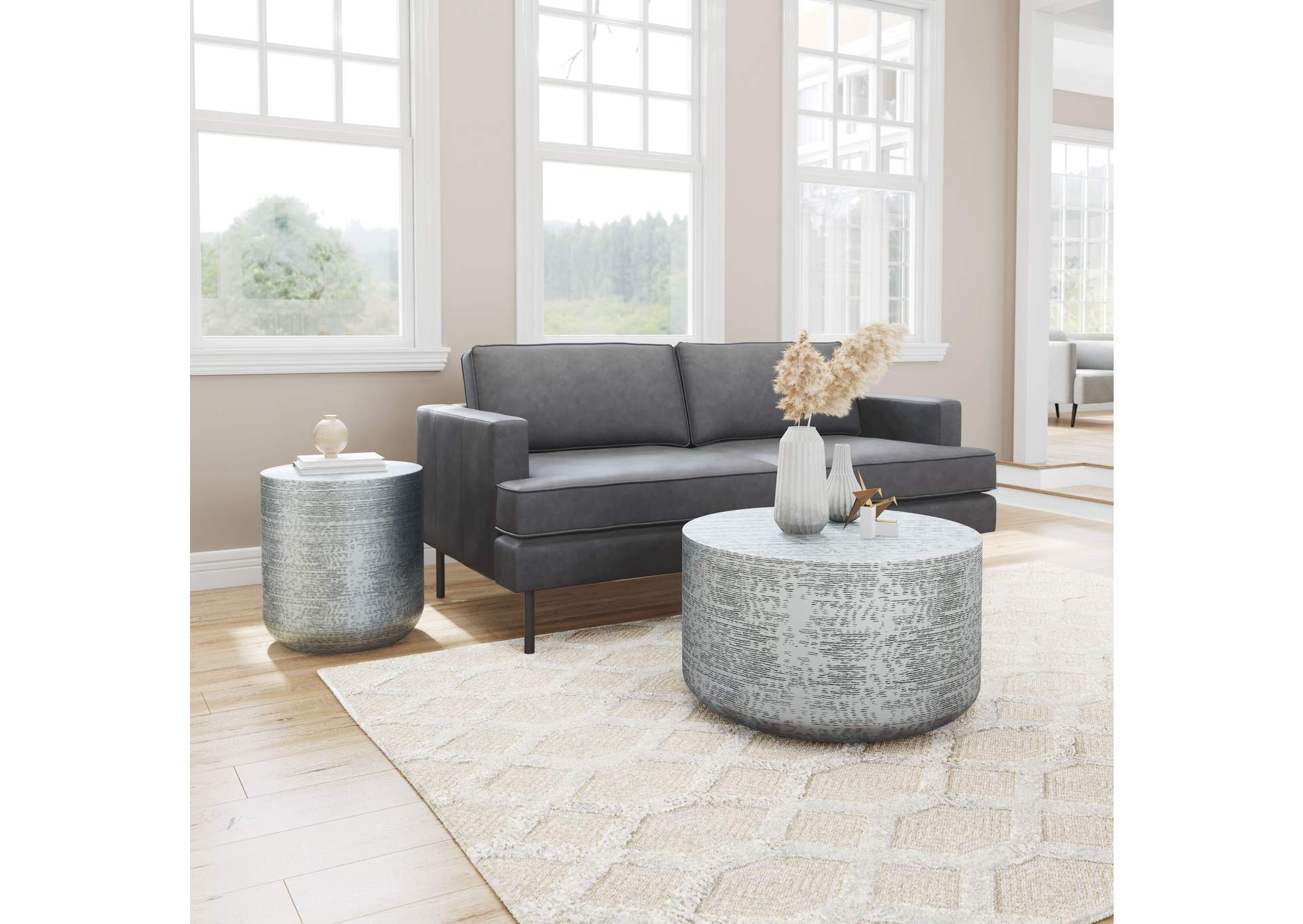 Sara Coffee Table Antique Silver,Zuo