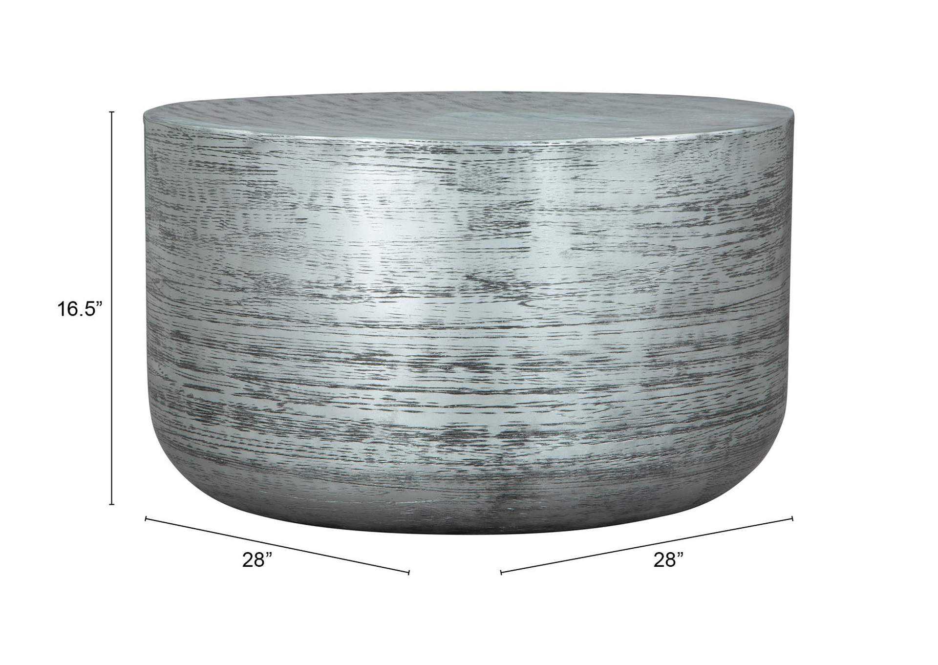 Sara Coffee Table Antique Silver,Zuo