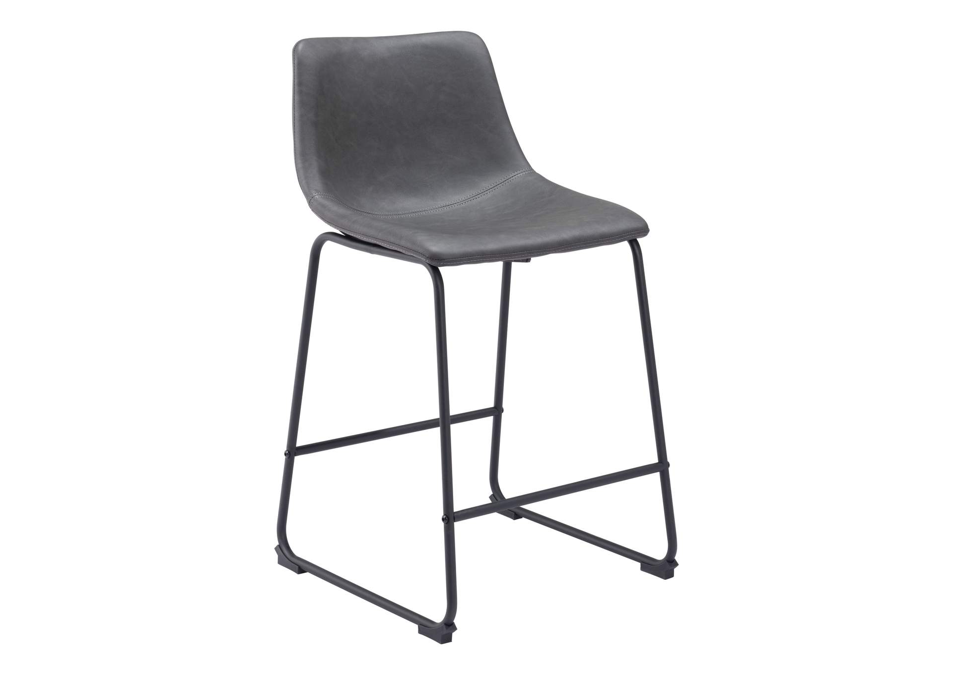 Smart Counter Stool (Set Of 2) Charcoal,Zuo
