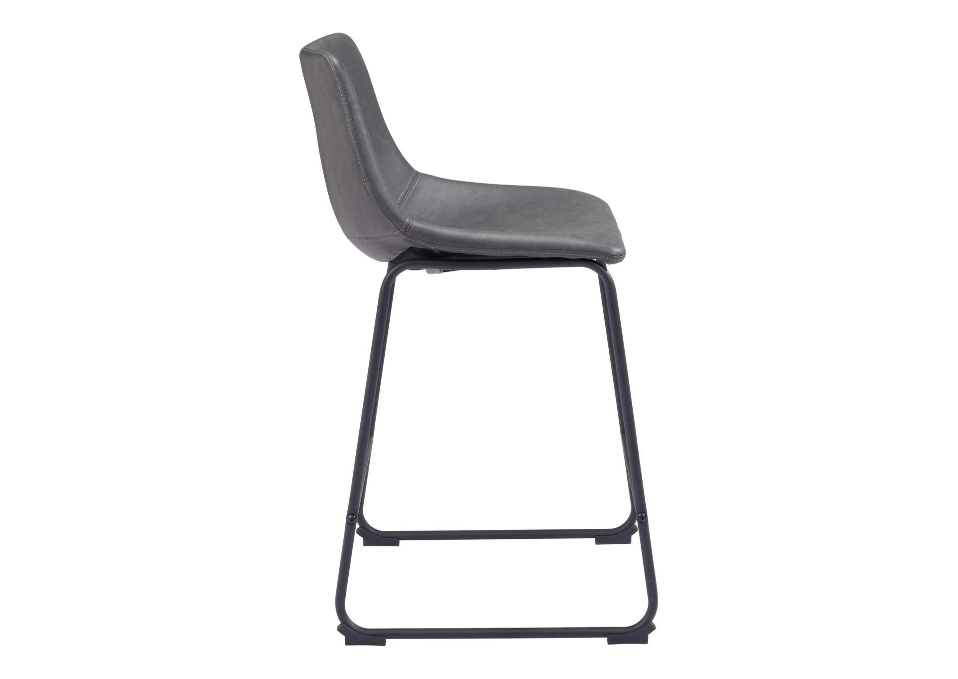Smart Counter Stool (Set Of 2) Charcoal,Zuo
