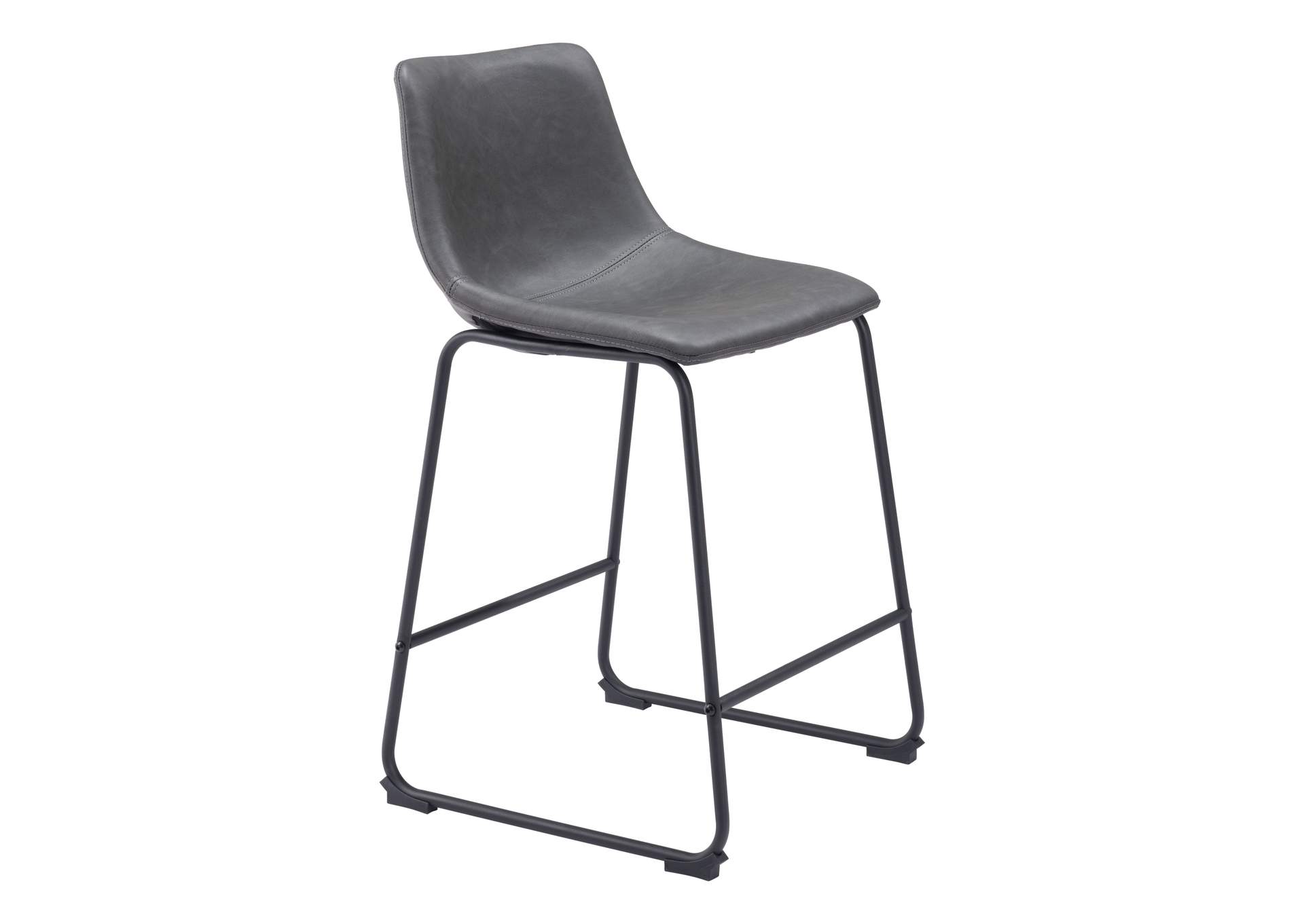 Smart Counter Stool (Set Of 2) Charcoal,Zuo