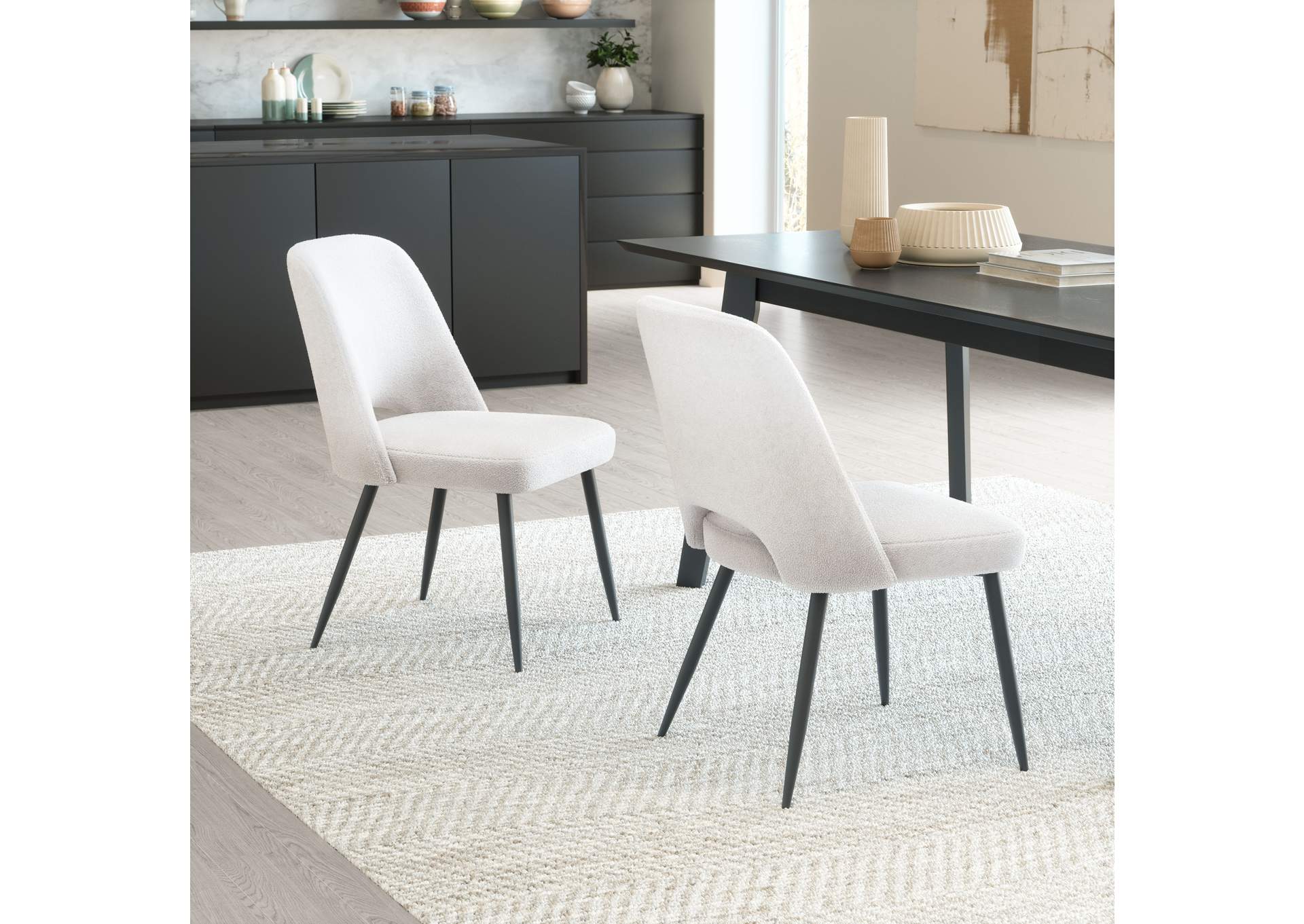 Teddy Dining Chair (Set Of 2) Ivory,Zuo
