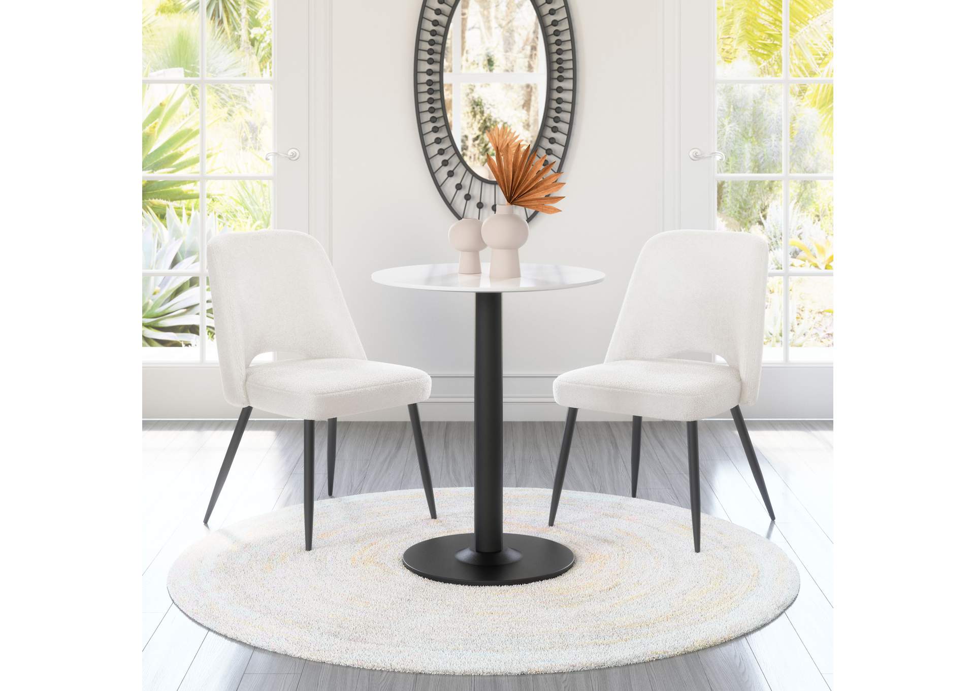 Teddy Dining Chair (Set Of 2) Ivory,Zuo