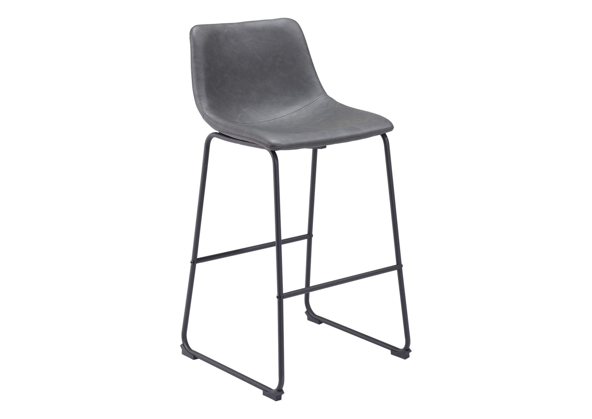 Smart Barstool (Set Of 2) Charcoal,Zuo