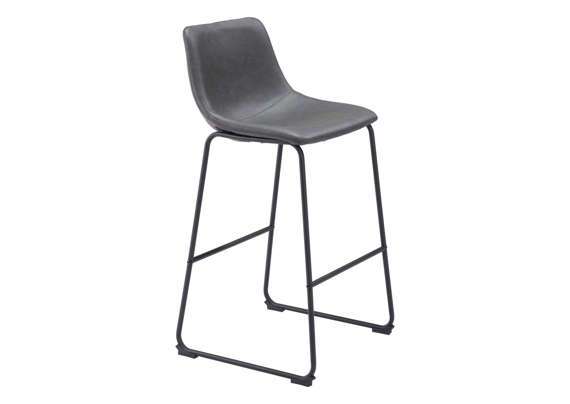 Smart Barstool (Set Of 2) Charcoal,Zuo